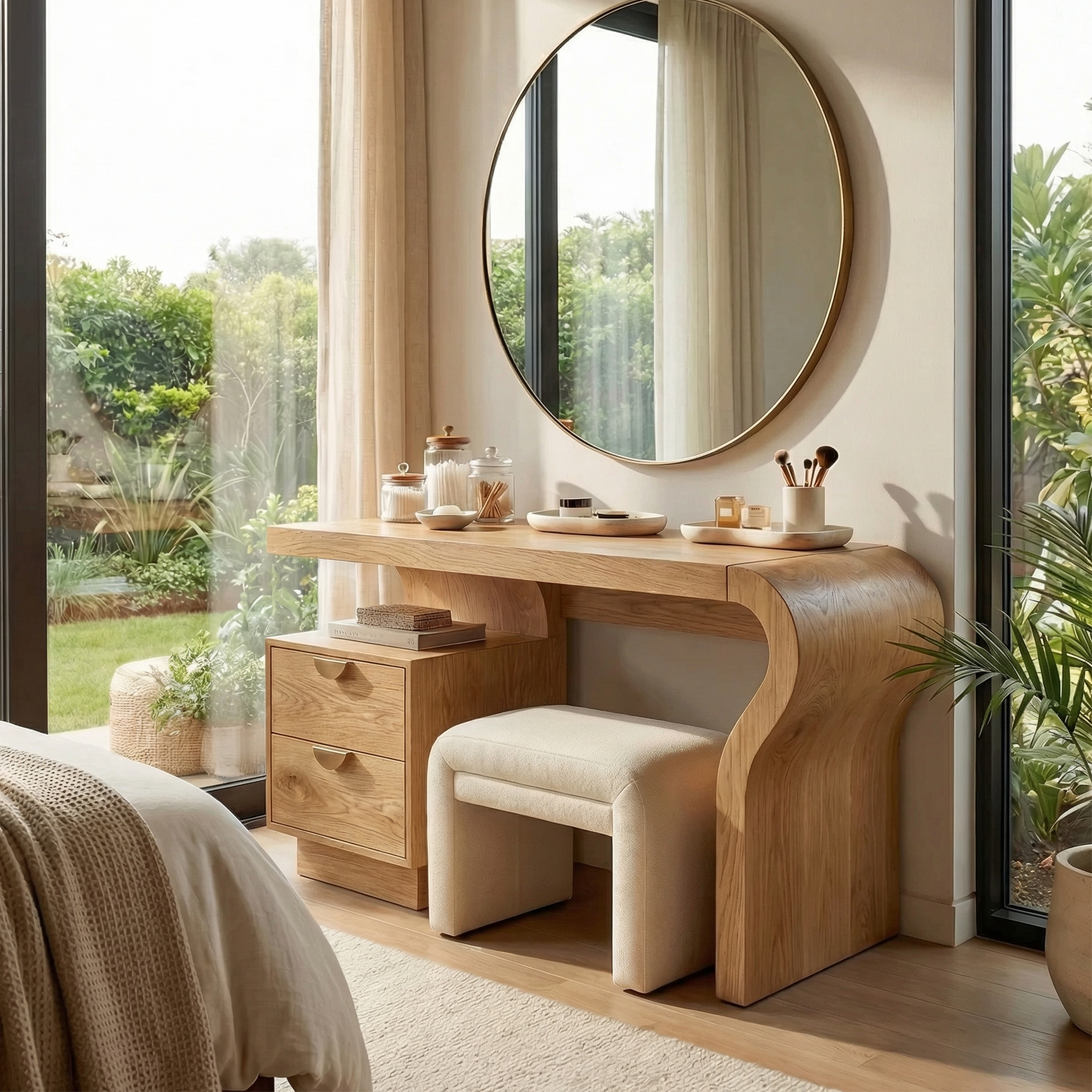 Minimalist Vanity Table Walk In Closet Makeup Area Personal Space SILDTTRMV015