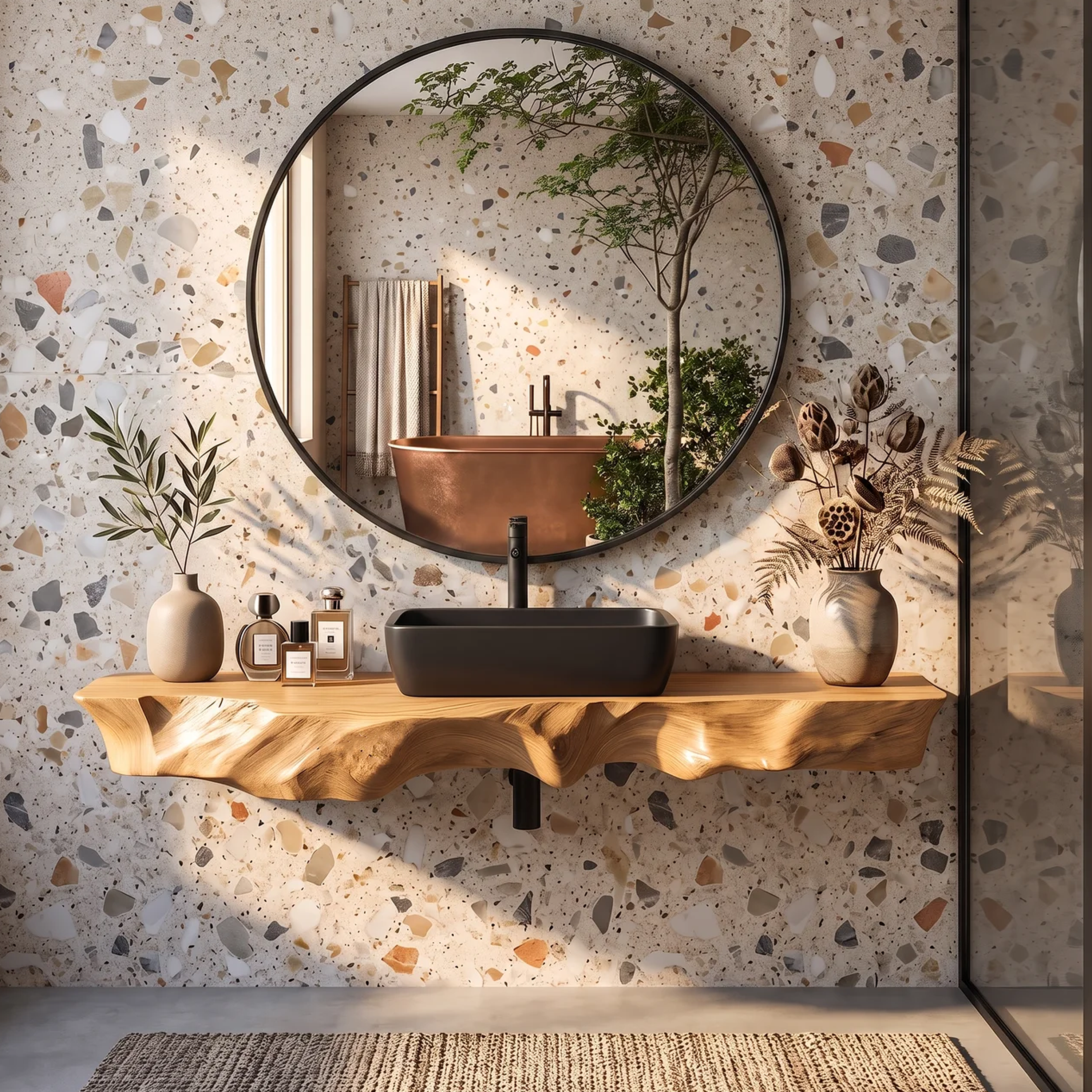 Farmhouse Solid Wood Vanity For Classic Bathroom SILDTTRBAS028