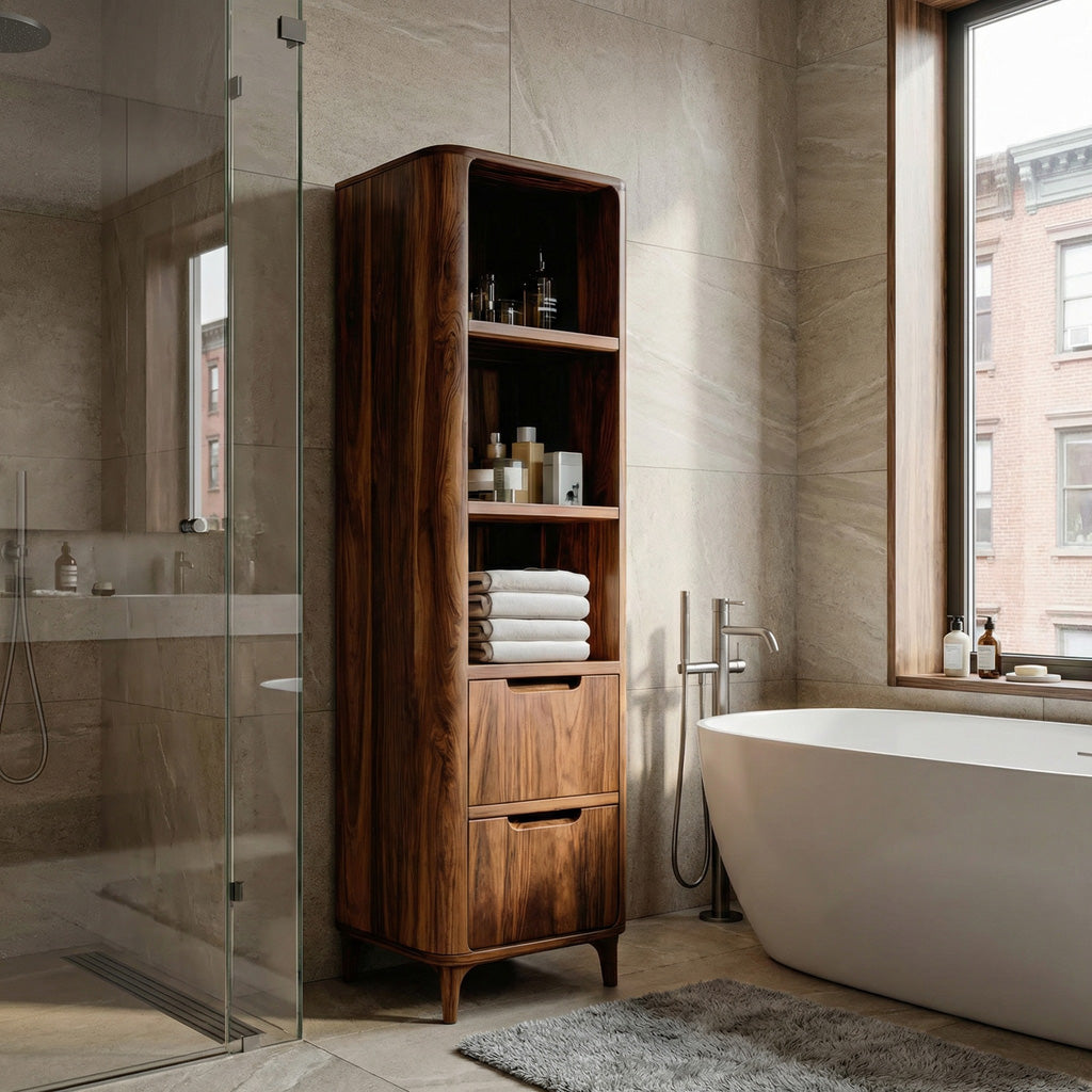 Tall Bathroom Cabinet With Five Tiers For Modern Bathroom RTTHHNBRC030