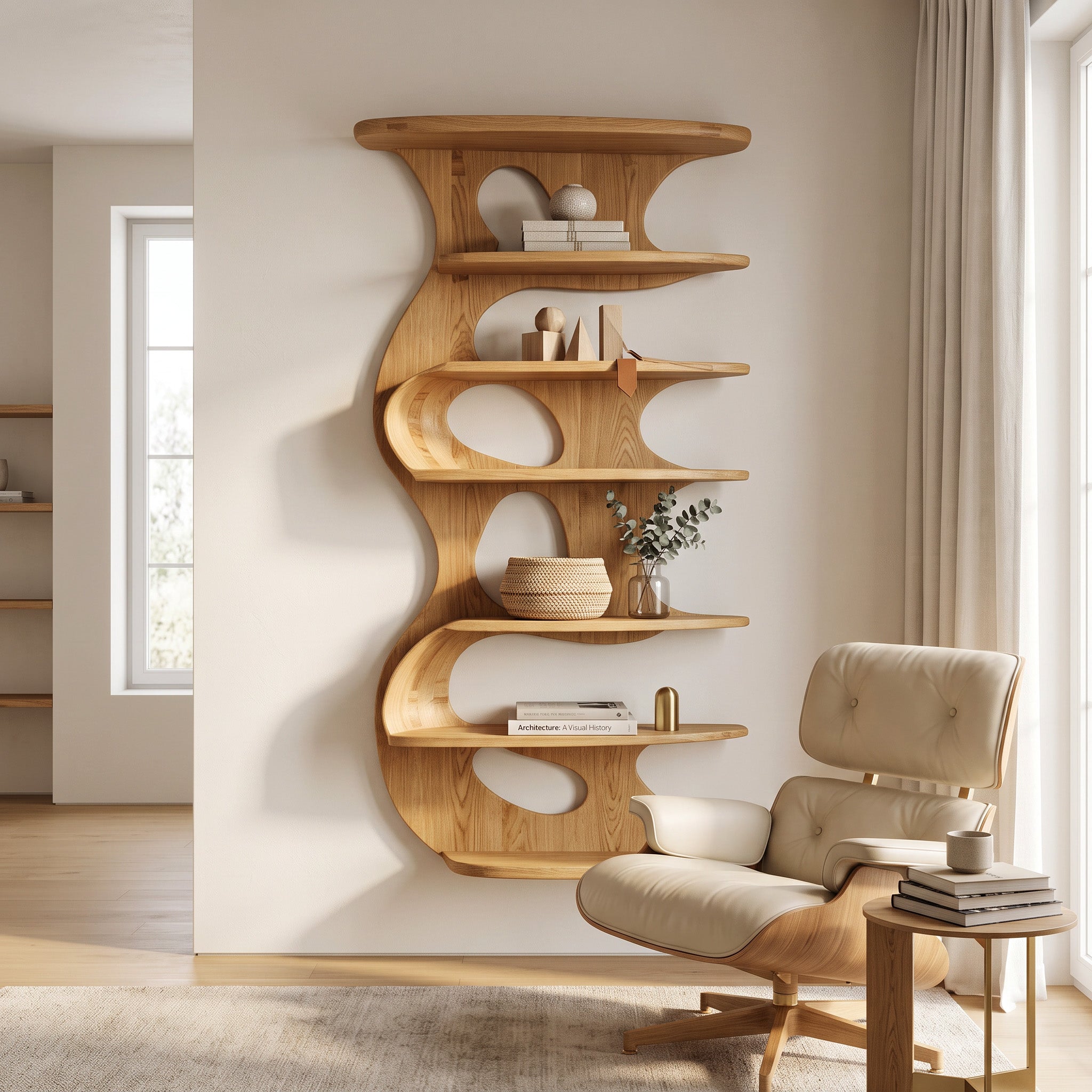 Modern Wall Mounted Bookshelf For Living Room SITHHNFL020