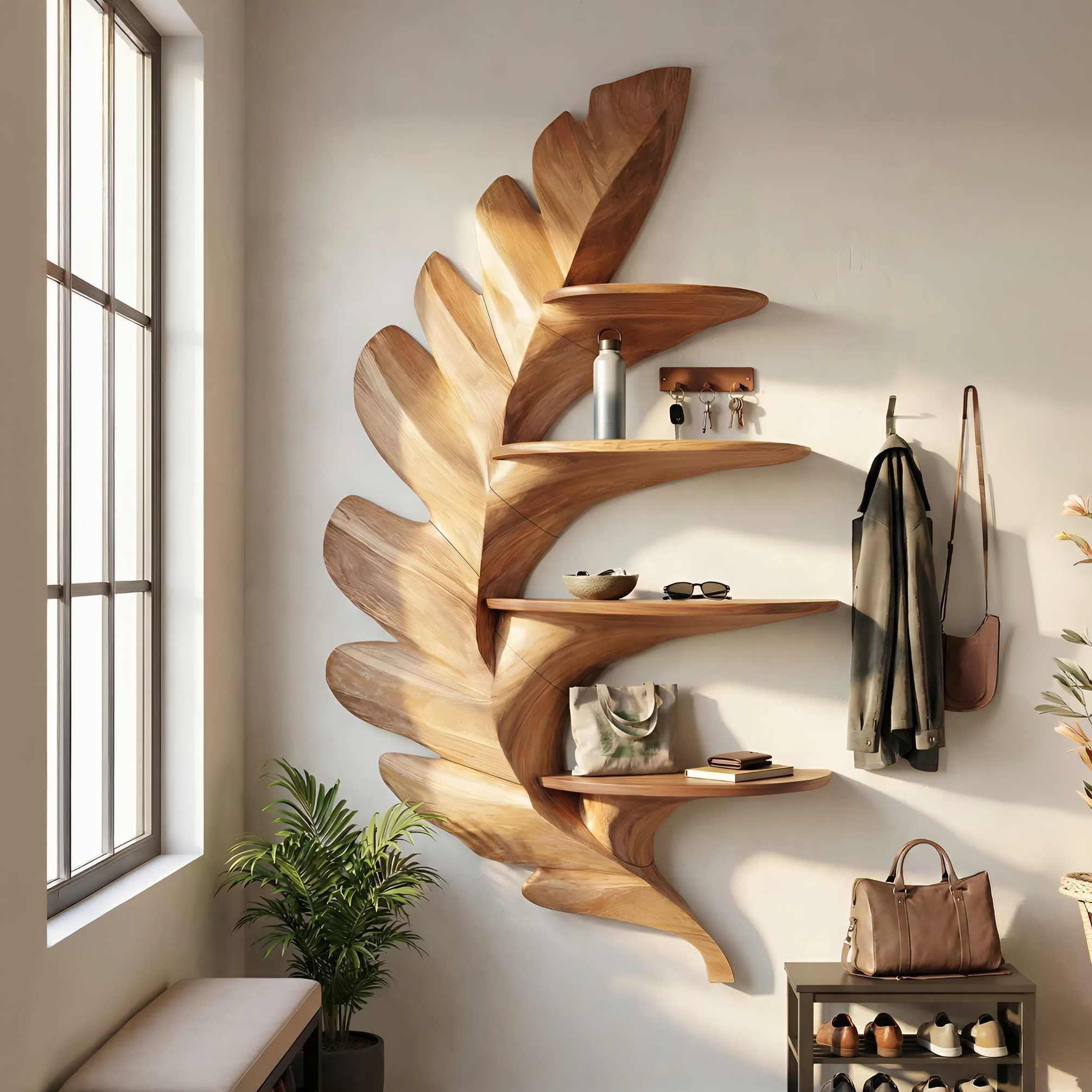 Contemporary Wall Shelf For Home Entrance Decor SILDTTNWMS043