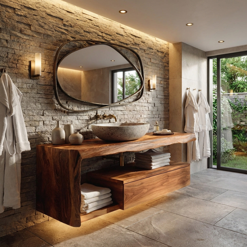 Modern Floating Bathroom Vanity For Spa RTTHHNBRV007