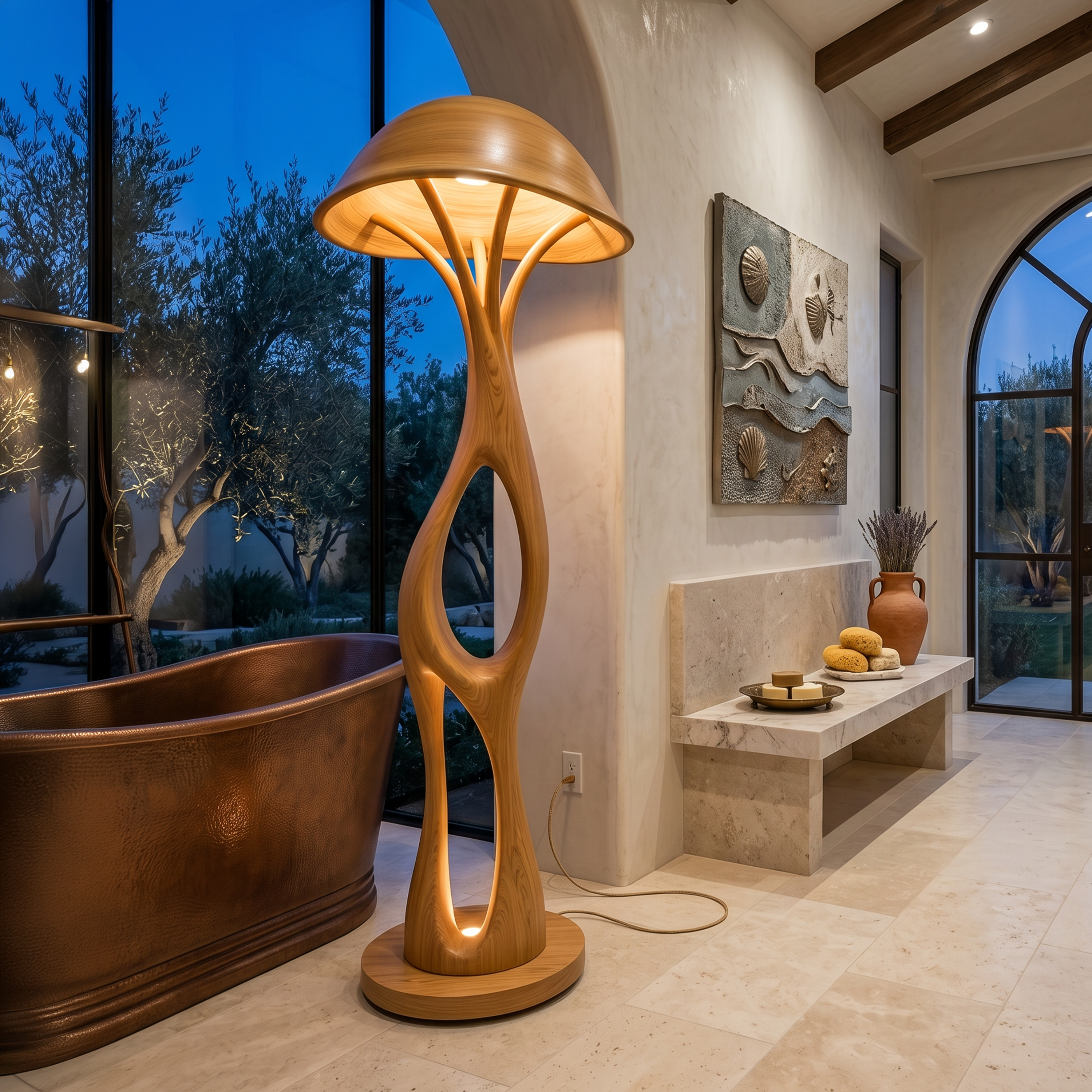 Contemporary Dome Mushroom Floor Lamp For Bedroom SILDTTNLAM008