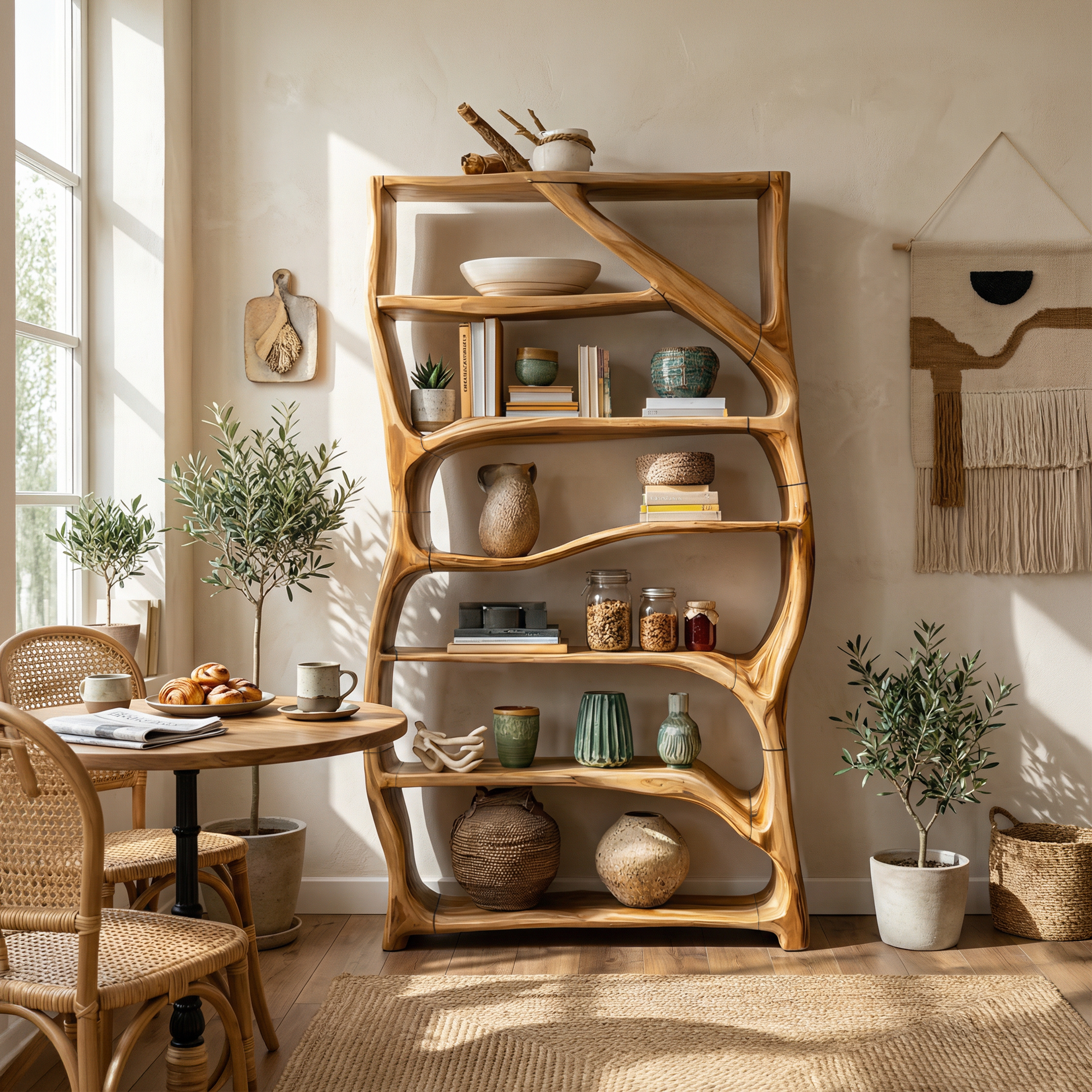 Minimalist Handcrafted Bookshelf Storage Organizer For Small Space SILDTTNBS009