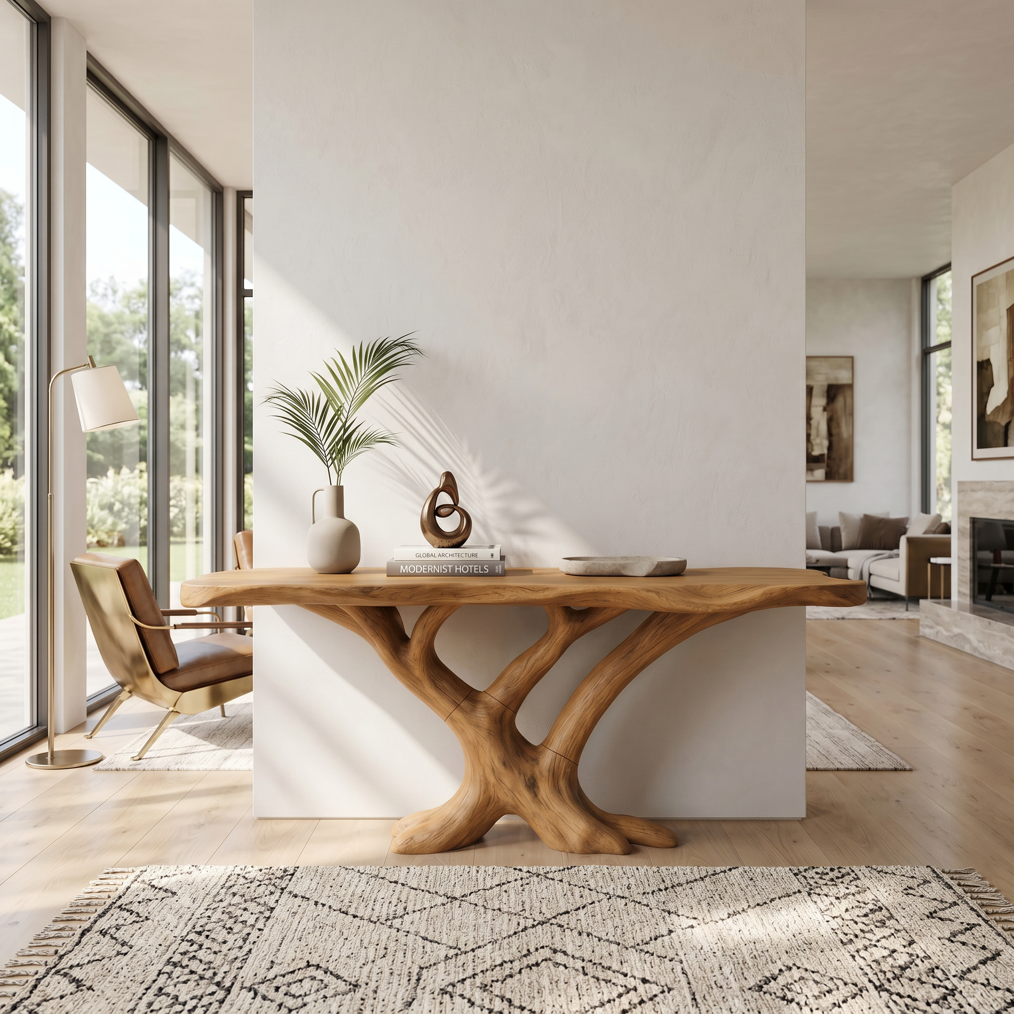Contemporary Loop Console Table Modern Hallway SILDTTRCS103