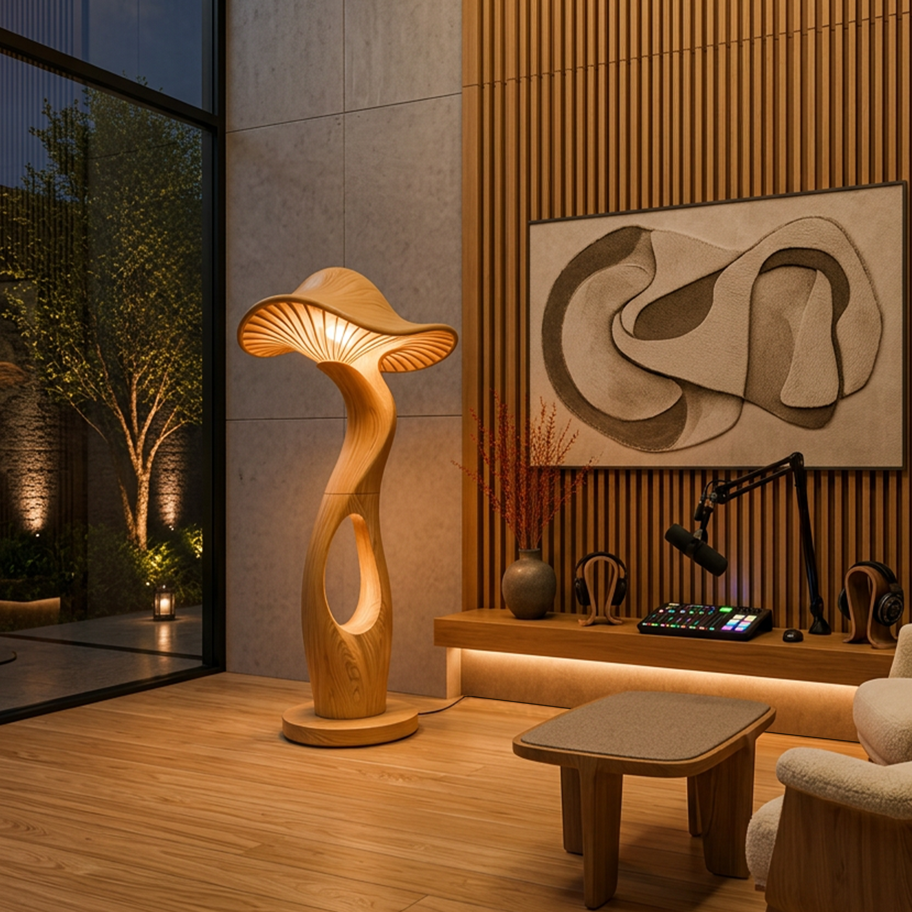 Modern Toadstool Floor Lamp For Lounge Area SILDTTNLAM009