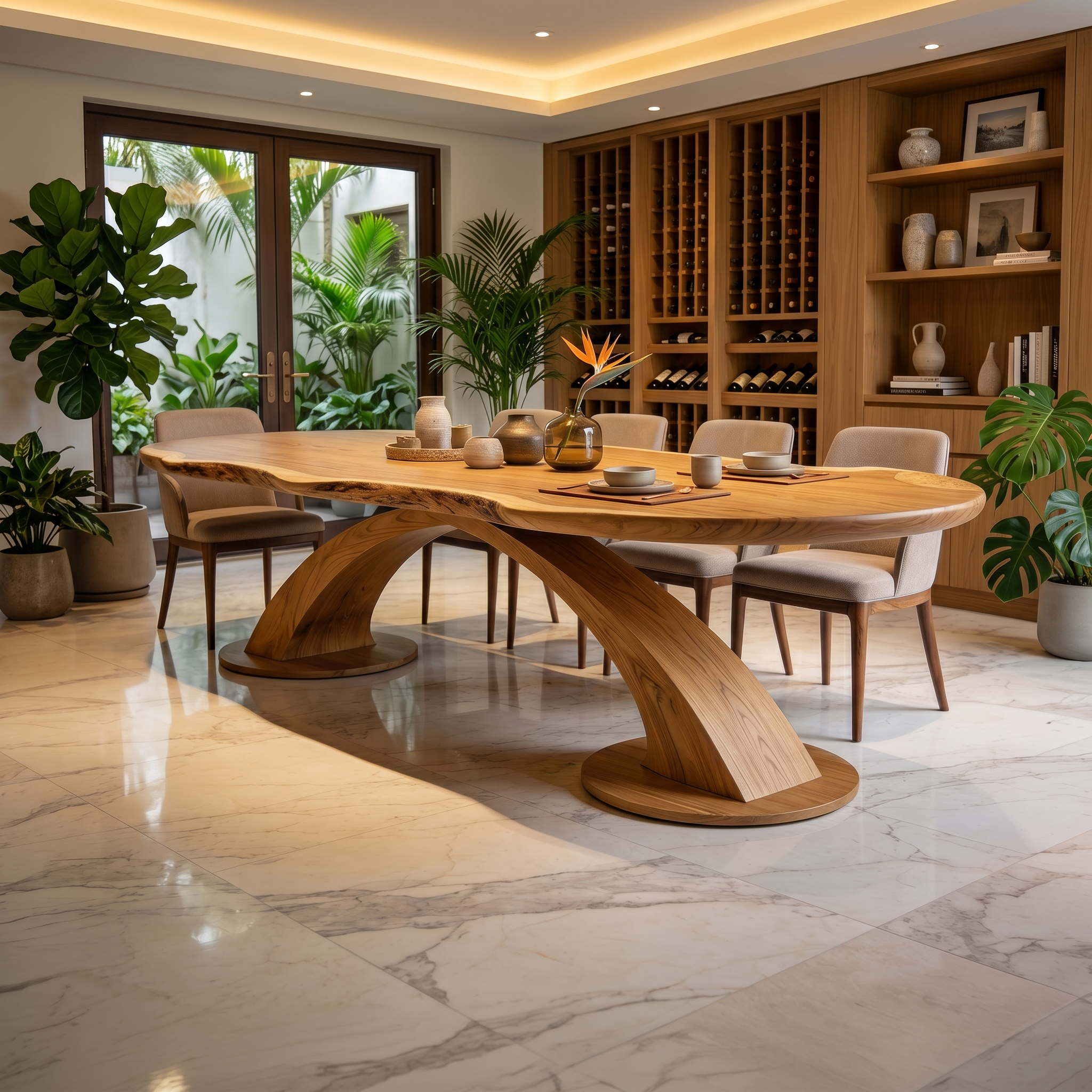 Organic Statement Table For Luxury Dining Room SILDTTRDN067