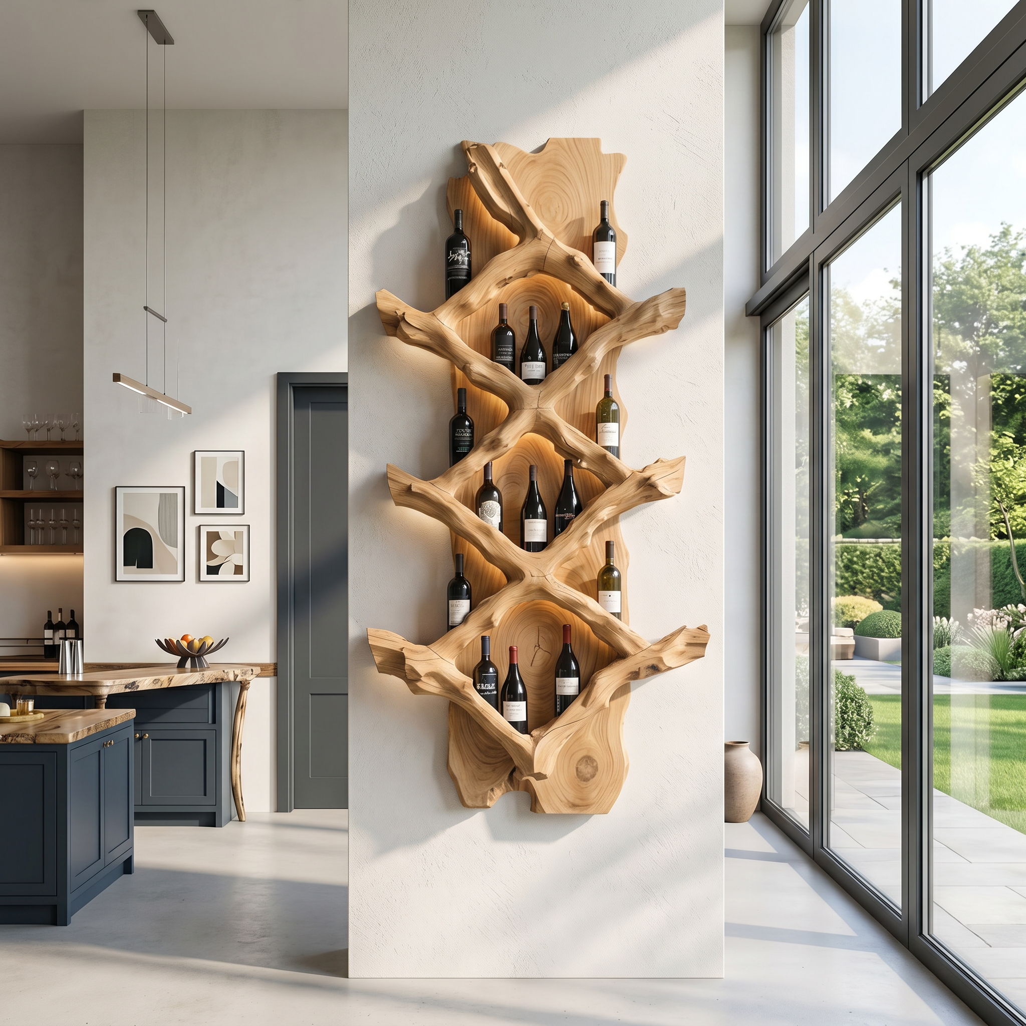 Rustic Wine Holder For Furniture Country Bar Vibe SILDTTRWH030