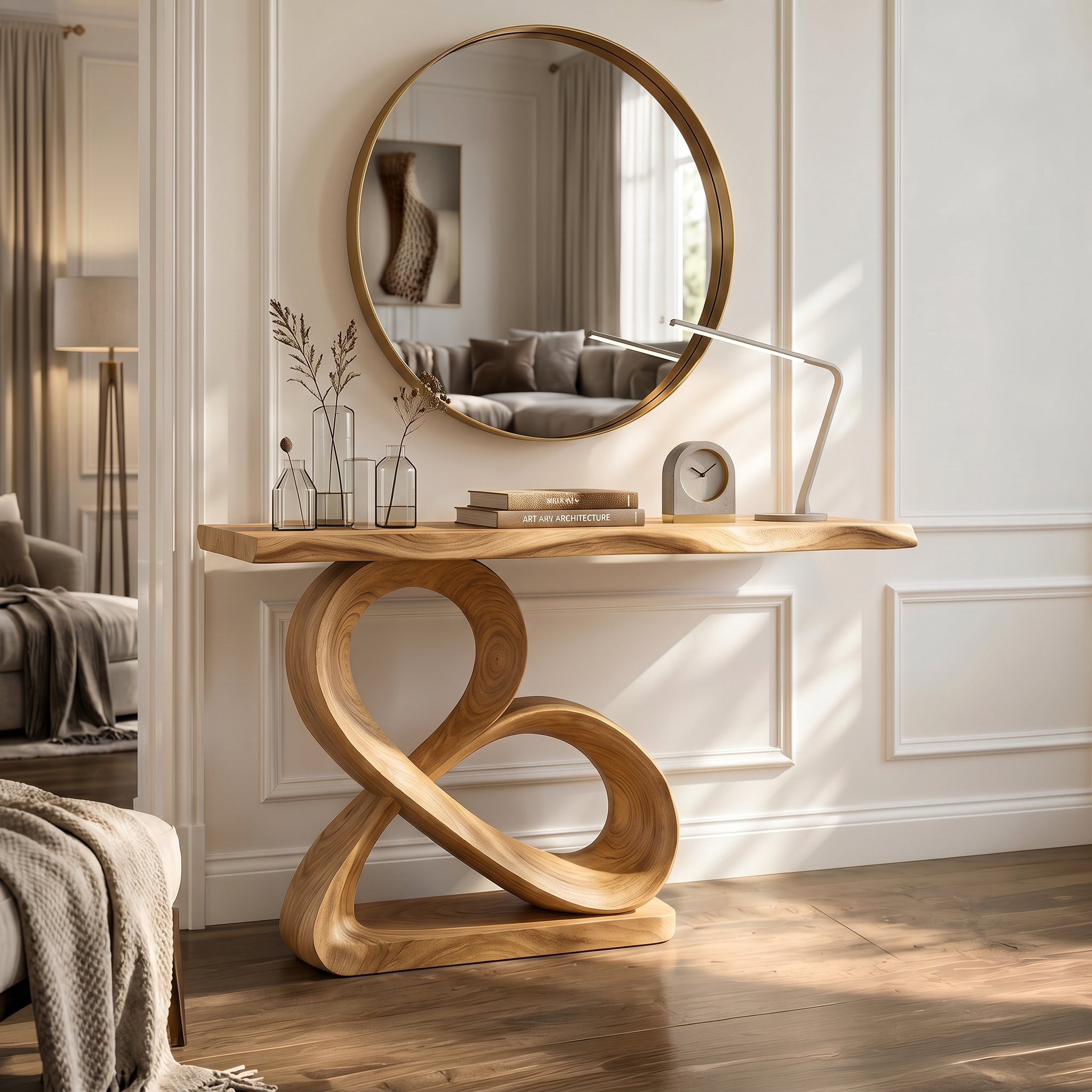 Luxury Loop Base Console Table Designer Hallway SILDTTRCS098