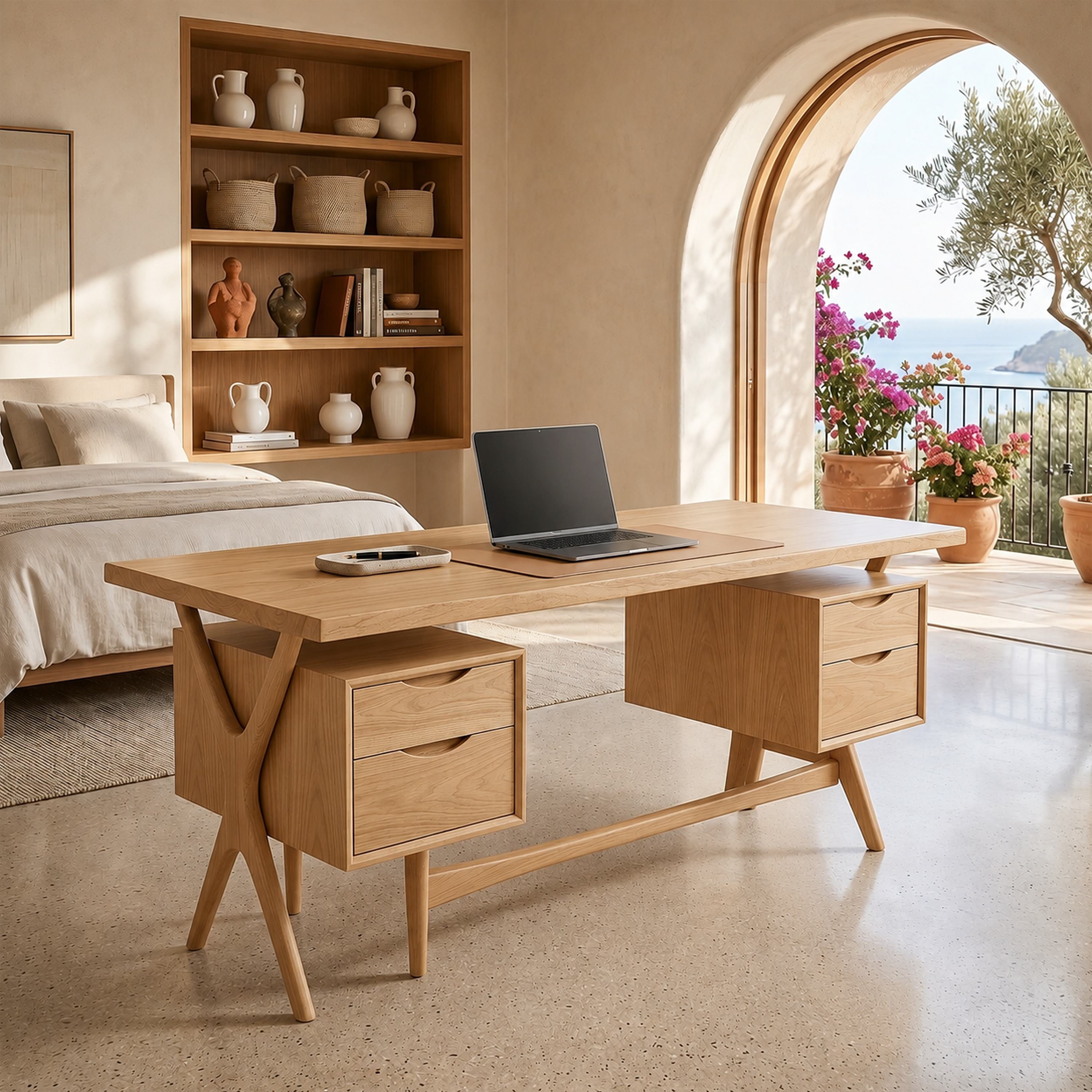 Organic Corner Executive Desk Home Office SILDTTRDE035