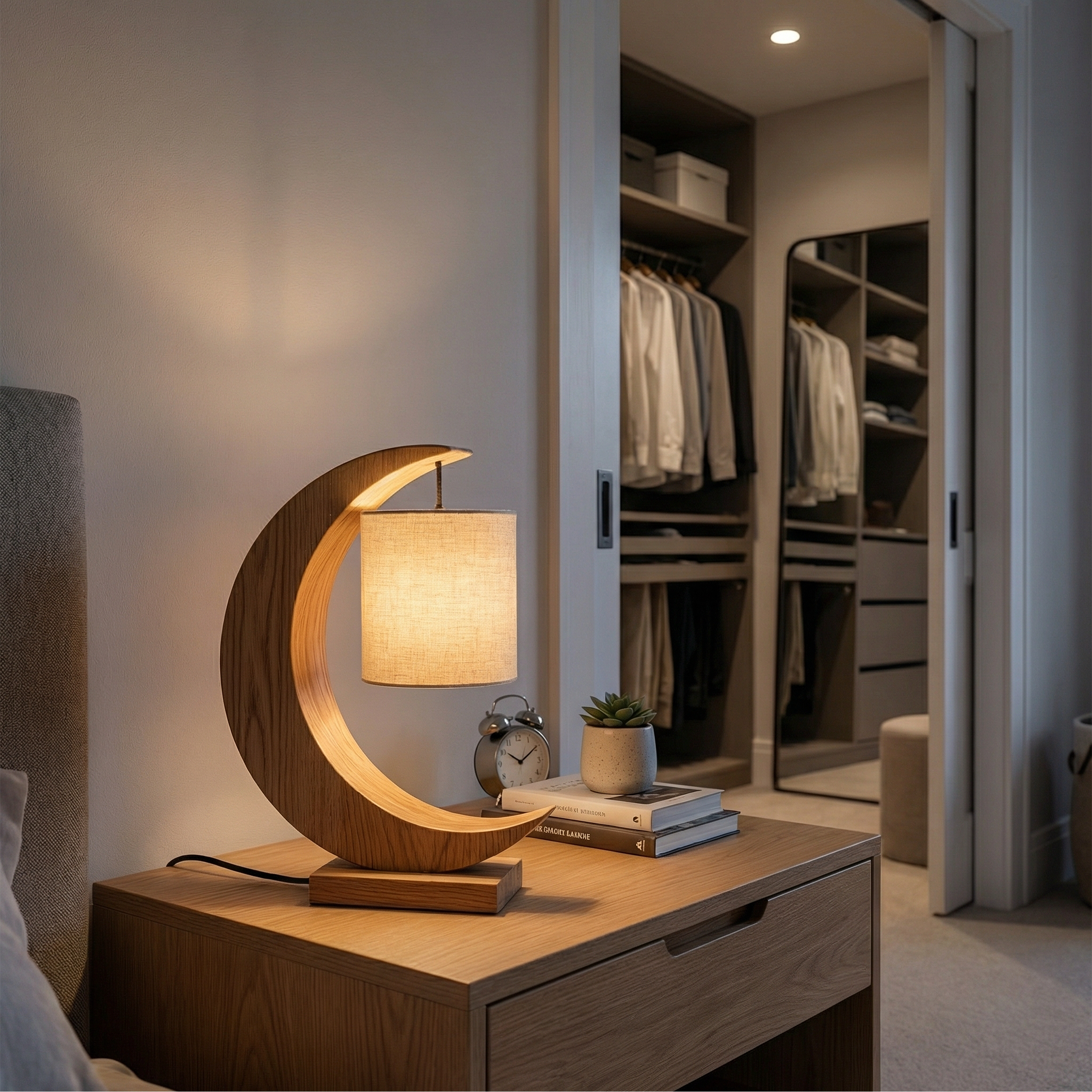 Minimalist Sculptural Table Lamp Bedroom Apartment Reading Nook Corner SILDTTRLAM031