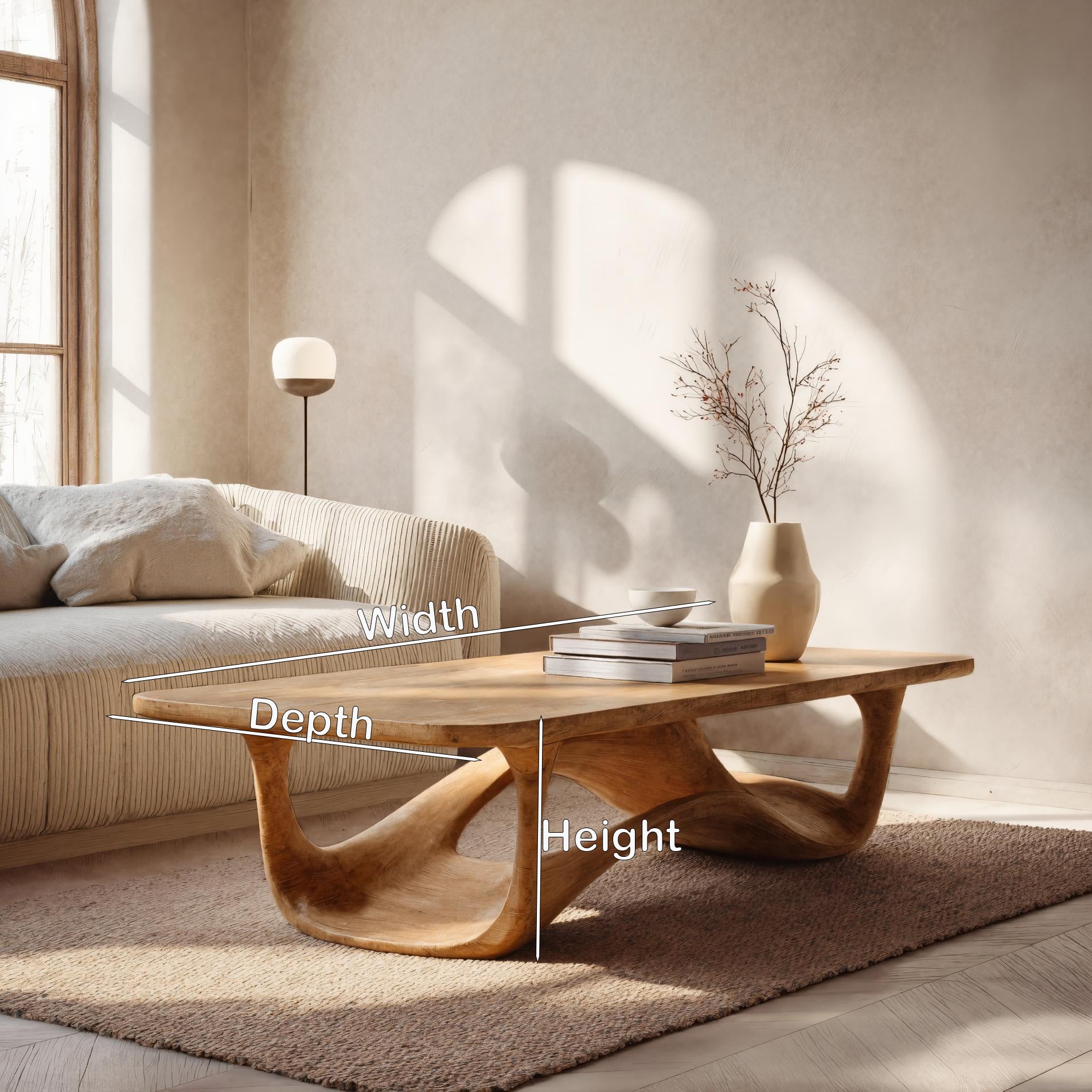 Contemporary Sculptural Coffee Table For Living Room RTTHHNCF062