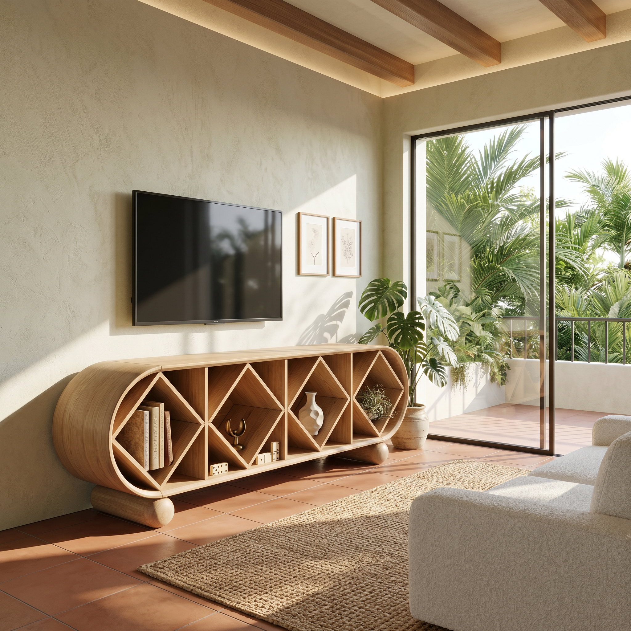 Contemporary Linear TV Console For Modern Living Space SILDTTNTVC149