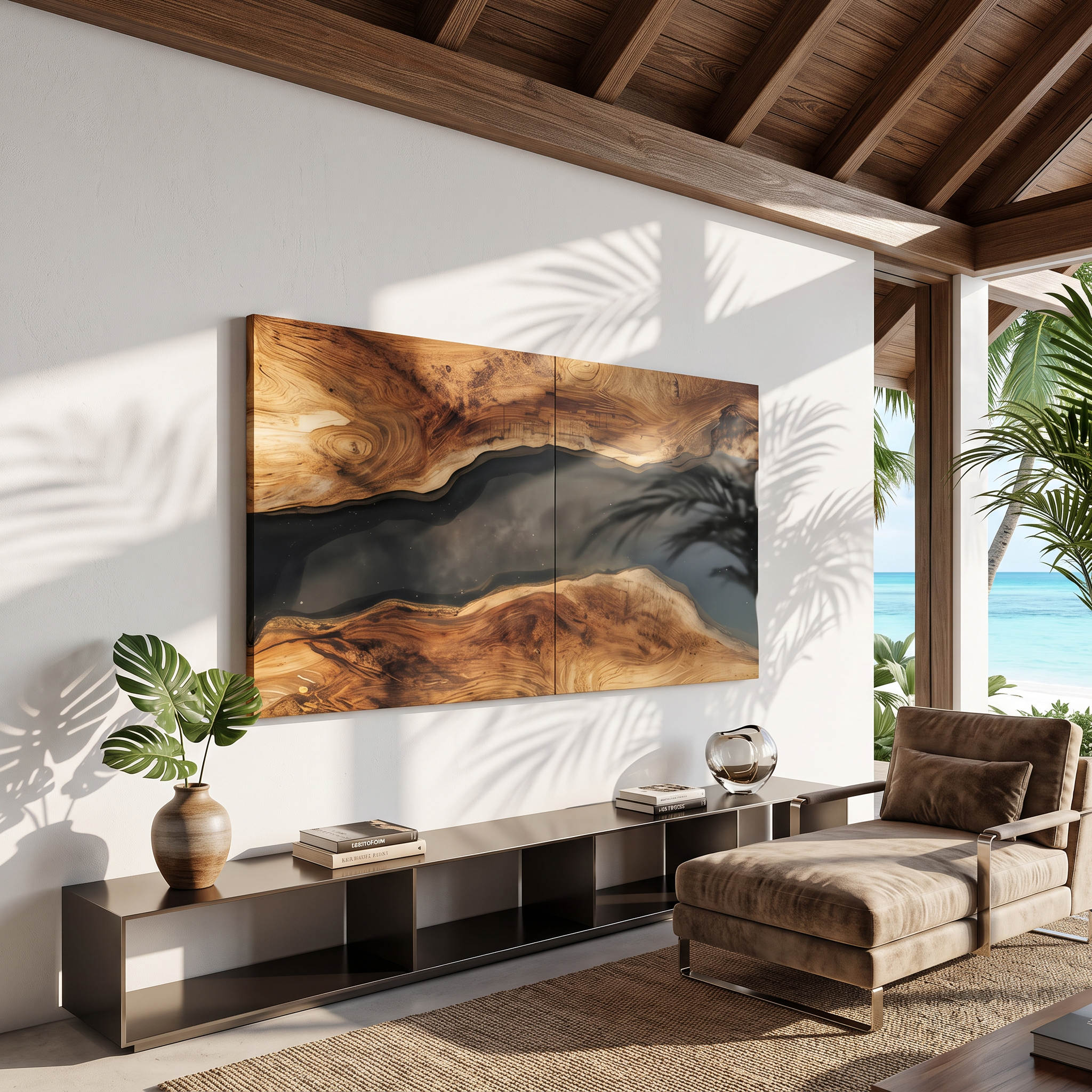Farmhouse Solid Wood Wall Sculpture For Living Room SILDTTRWA037