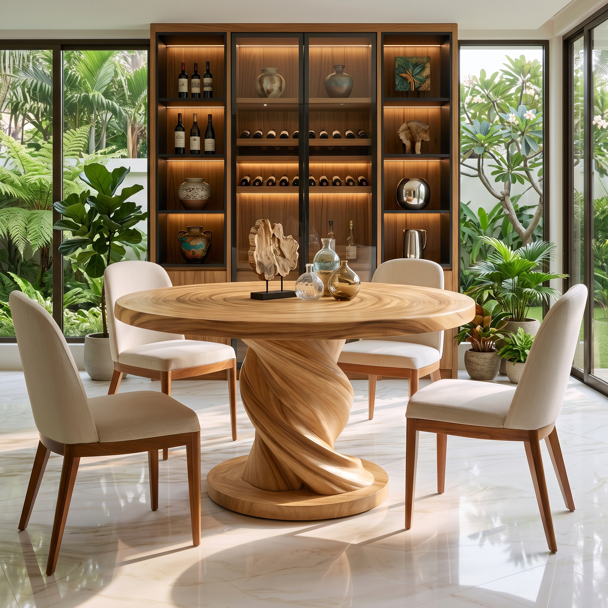 Tropical Twist Base Breakfast Table For Bright Kitchen SILDTTRDN079
