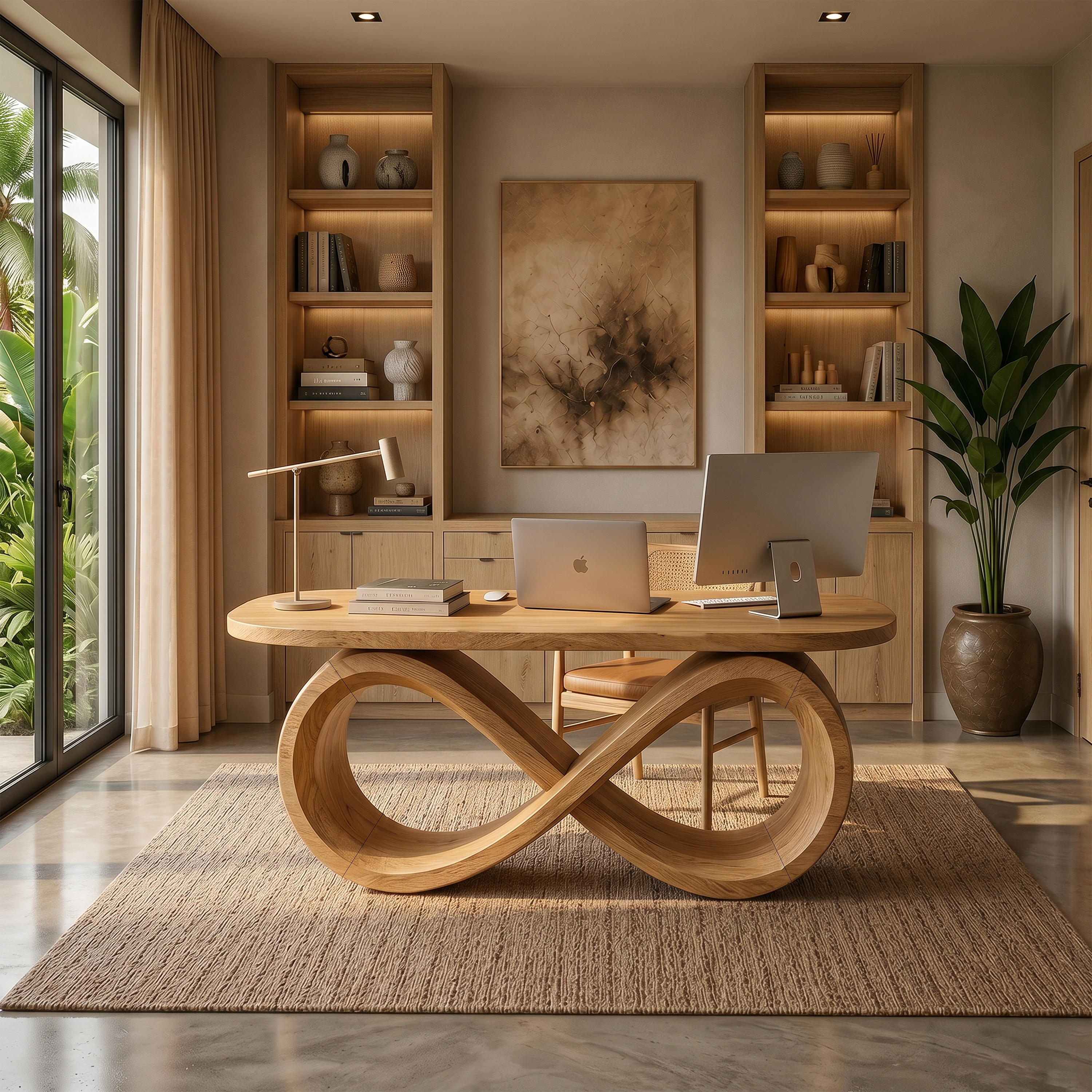 Luxury Infinity Base Executive Desk Designer Office SILDTTRDE023