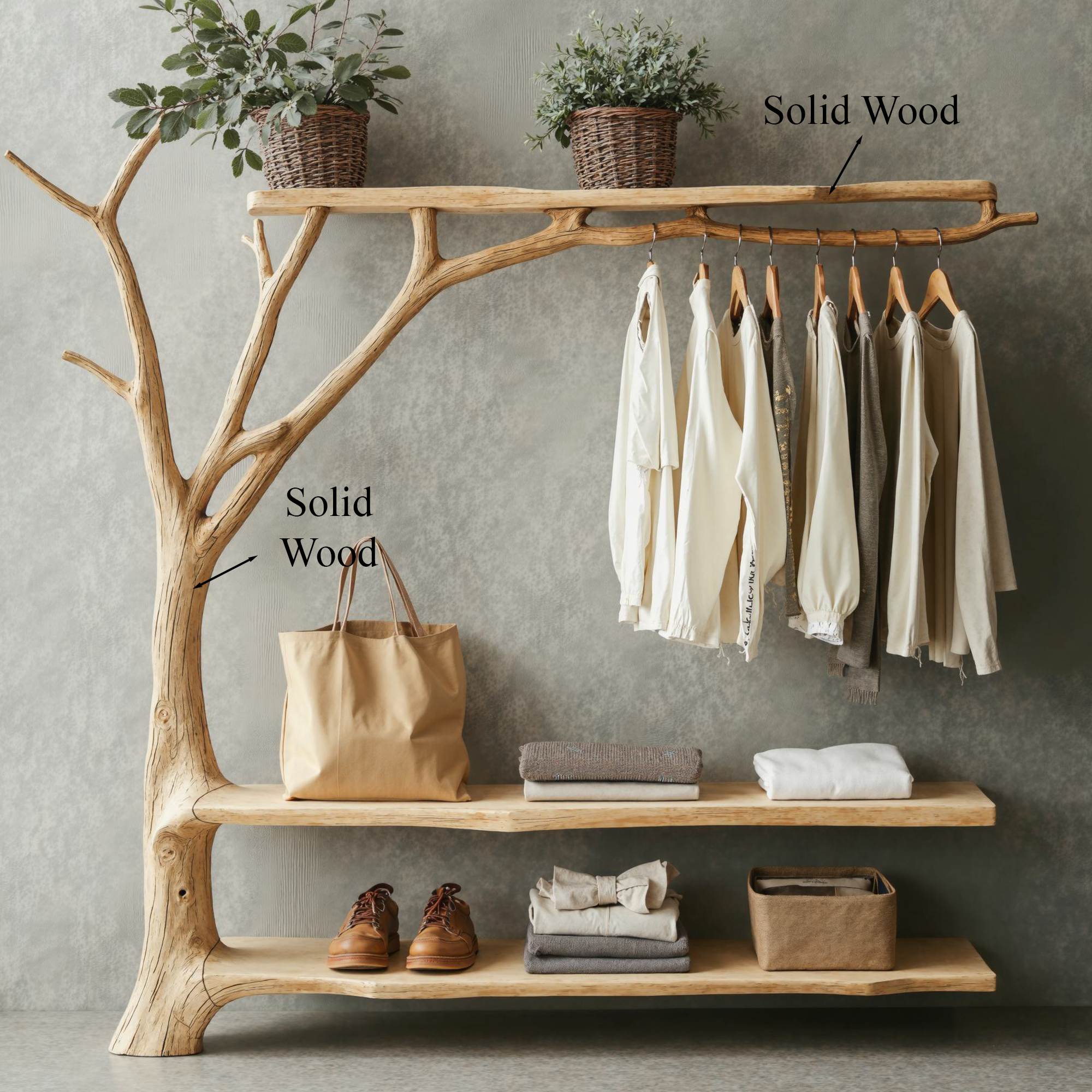 Standing Branch Wall Hanger Hanging Clothes Rack Coat Hanger SINLTB098
