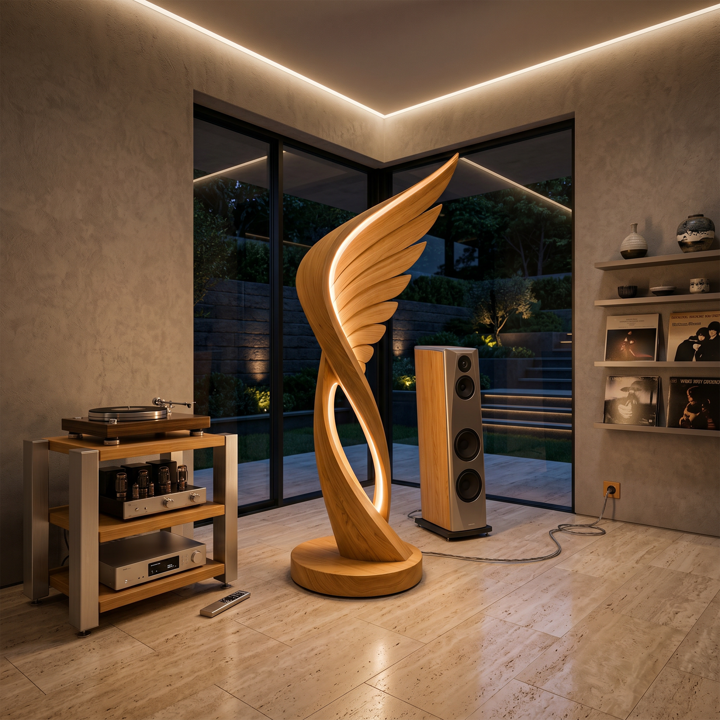 Organic Folding Wing Floor Lamp For Bedroom SILDTTNLAM041