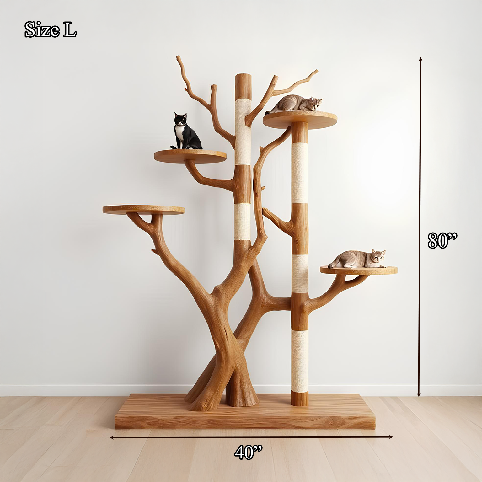Rustic Tree Cat Tower Modern Living Room SINLSATT028