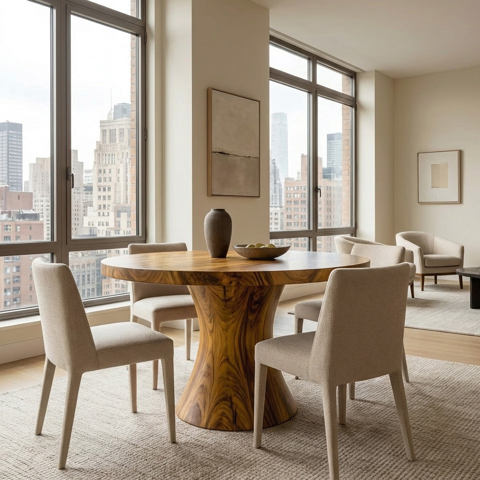 Artistic Pedestal Dining Table For Dining Furniture RTTHHNDN057