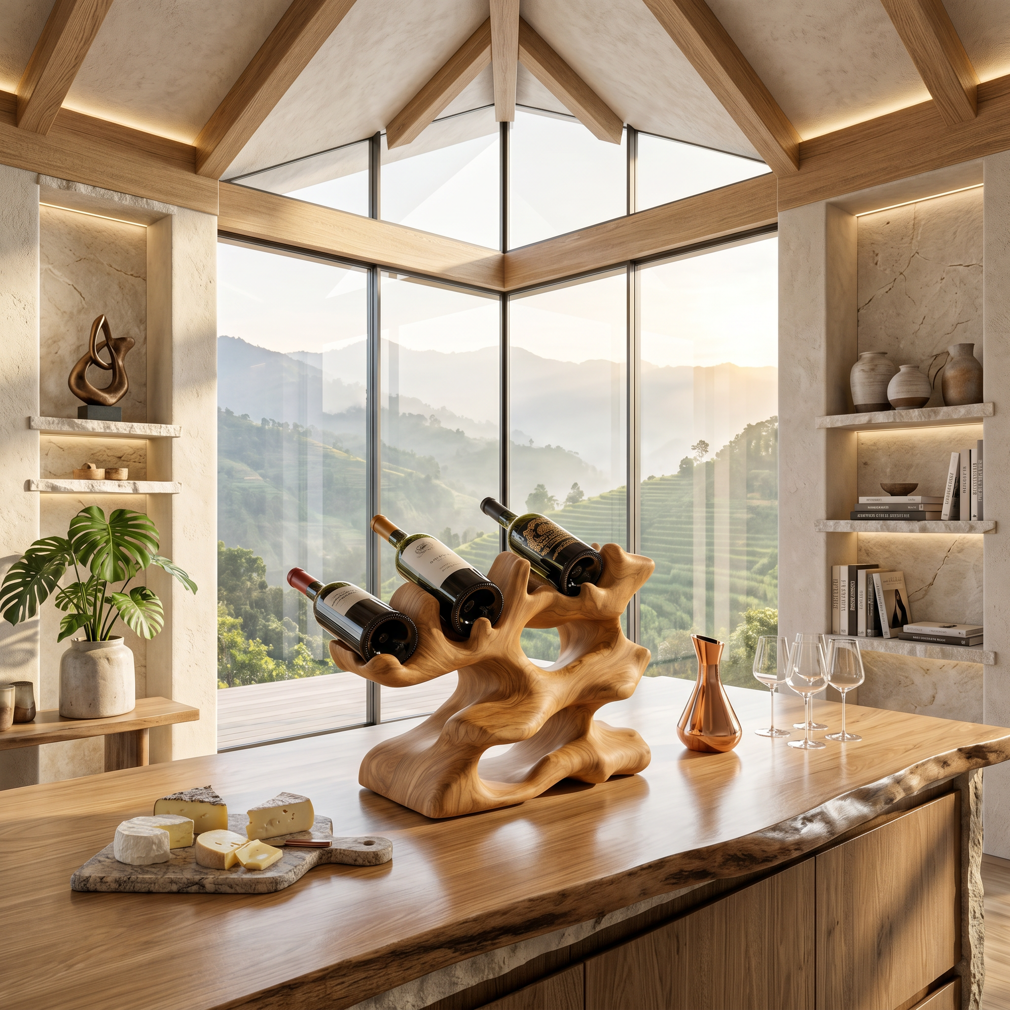 Rustic Wine Rack For Kitchen Island Rustic Feature SILDTTNWH014