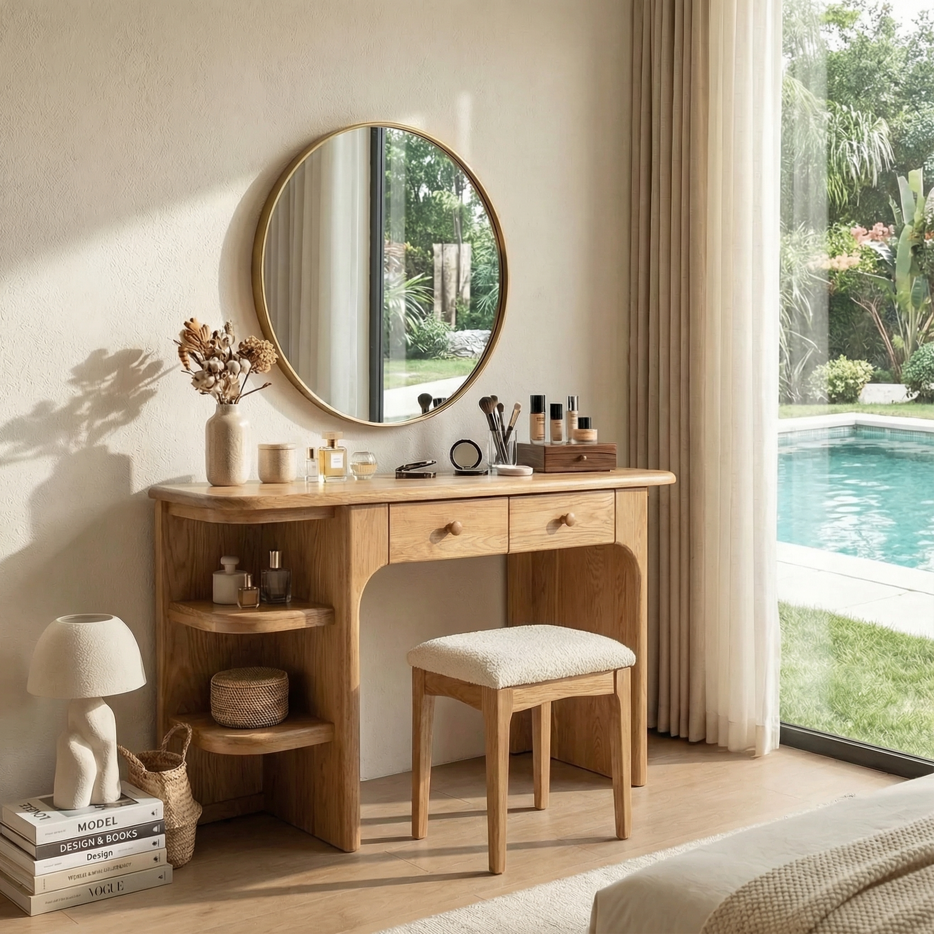 Rustic Dressing Table Personal Beauty Space Makeup Area SILDTTRMV007