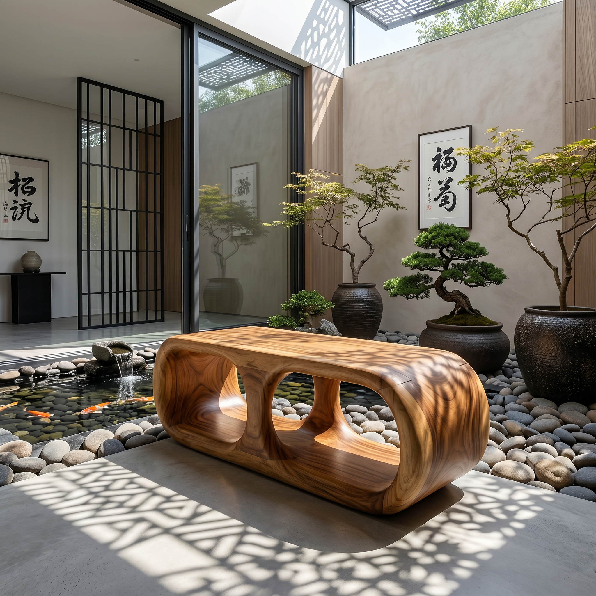 Japandi Wooden Bench Serene Entryway SILDTTRBEN058