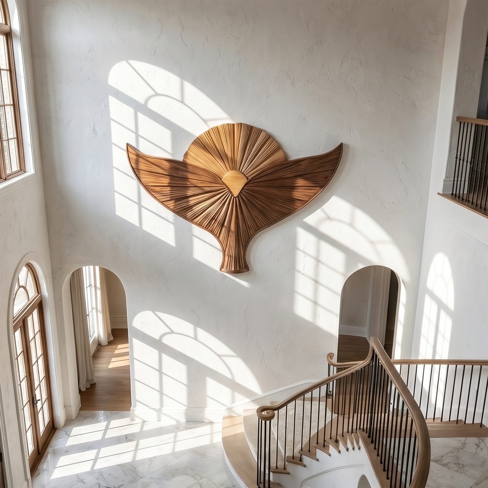Organic Sculpture Bird Wall For Living Room And Entryway SINLSAWD085