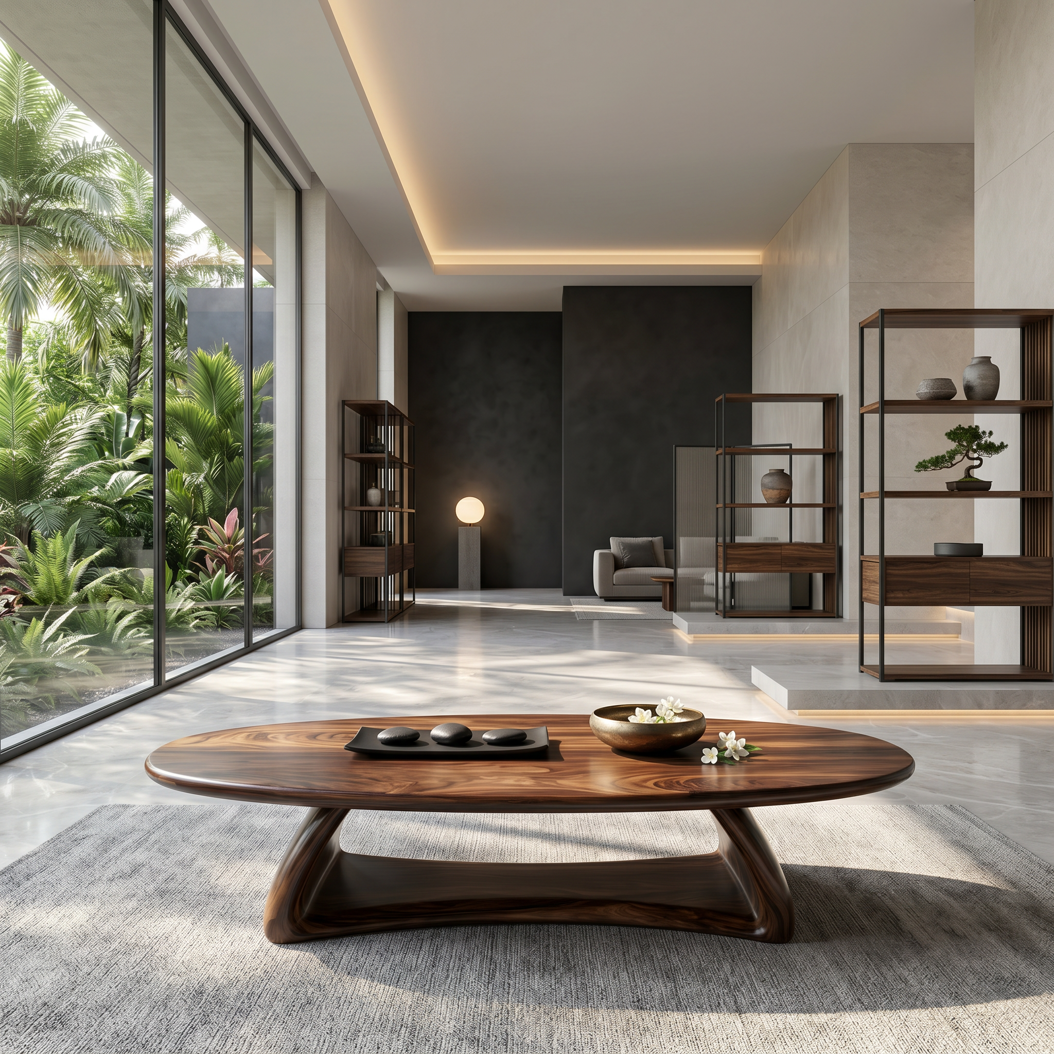 Contemporary Coffee Table With Artistic Sculptural Form For Living Room SINLSACF404