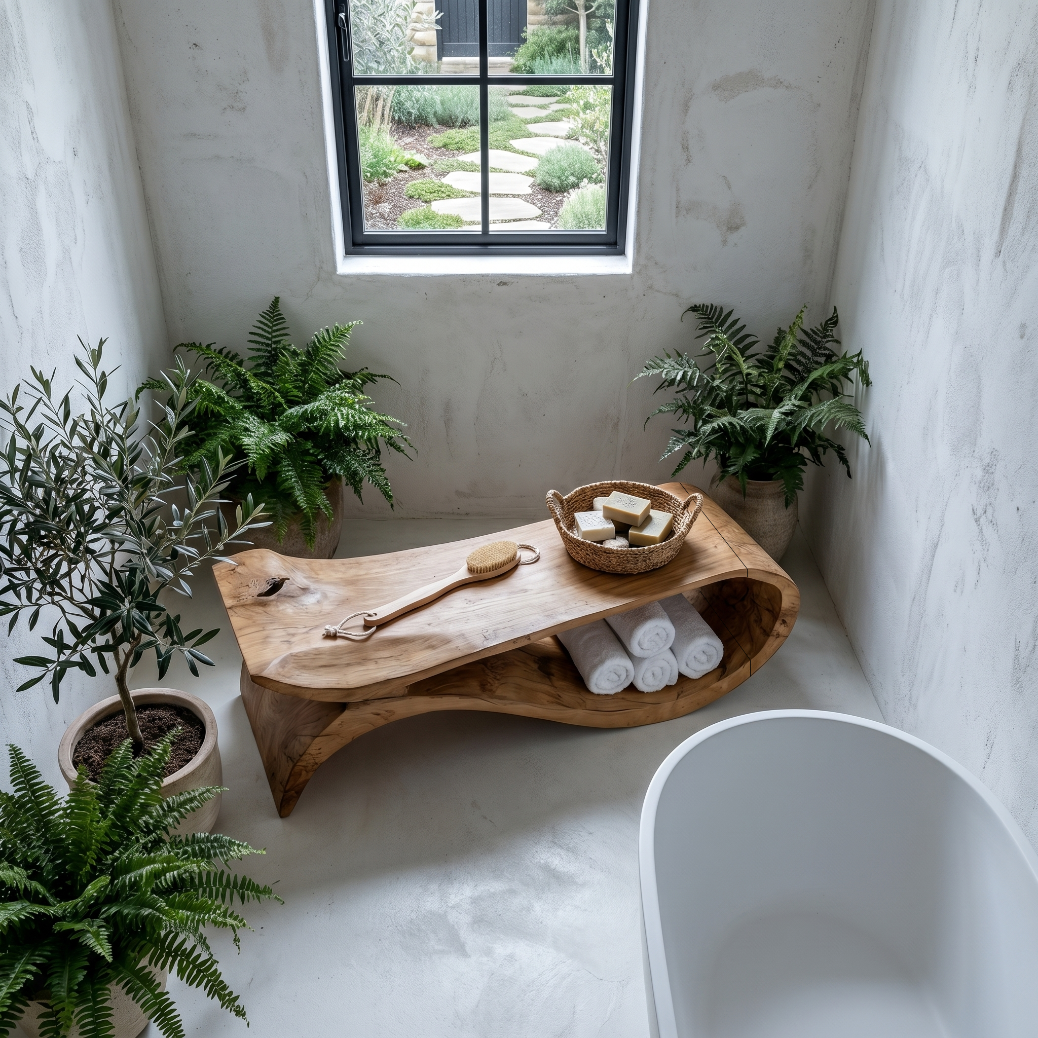 Modern Shower Bench For Bathroom SINLHARS125