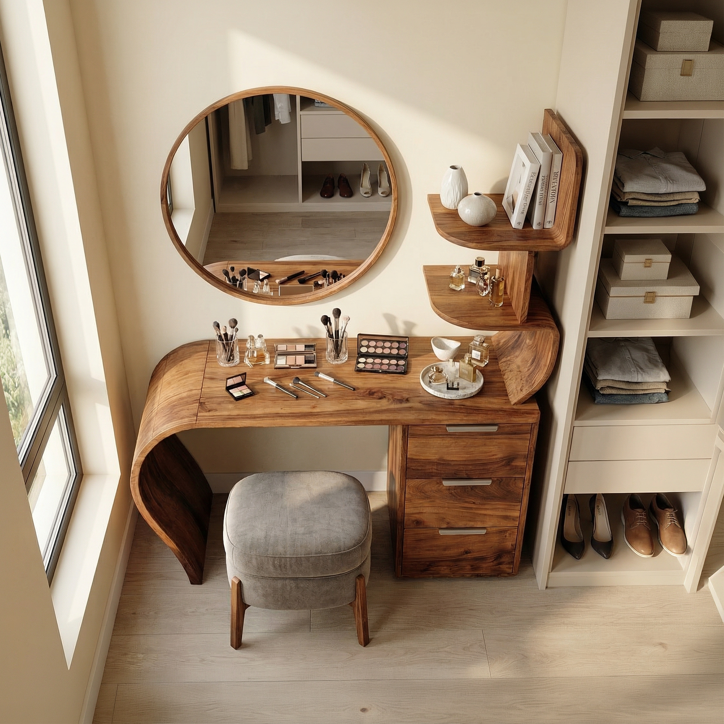 Boho Makeup Vanity Desk Bedroom Dressing Area Beauty Space SILDTTRMV008