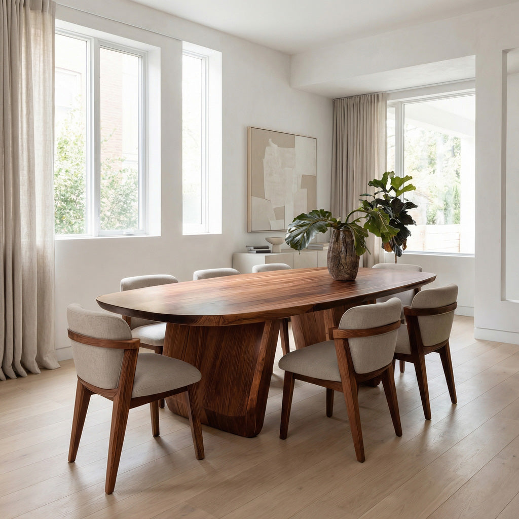 Mid Century Organic Dining Table For Dining Room RTTHHNDN027