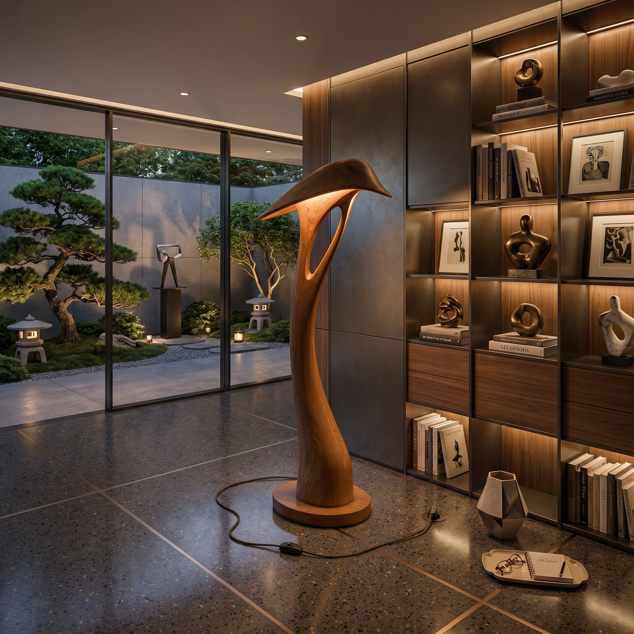 Organic Leaf Curve Floor Lamp For Reading Nook SILDTTNLAM006