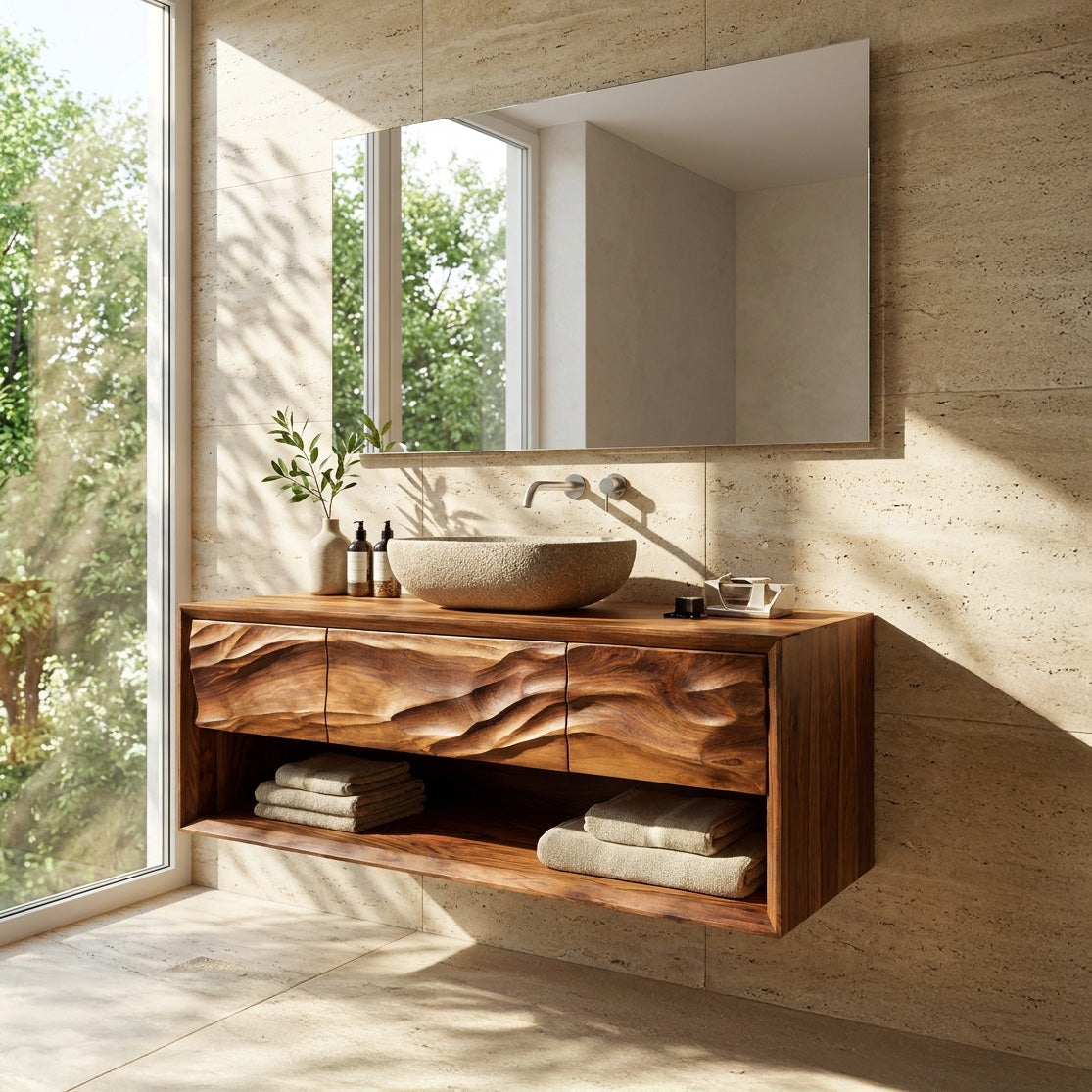 Modern Wooden Bathroom Vanity For Bathroom Storage RTTHHNBRV021