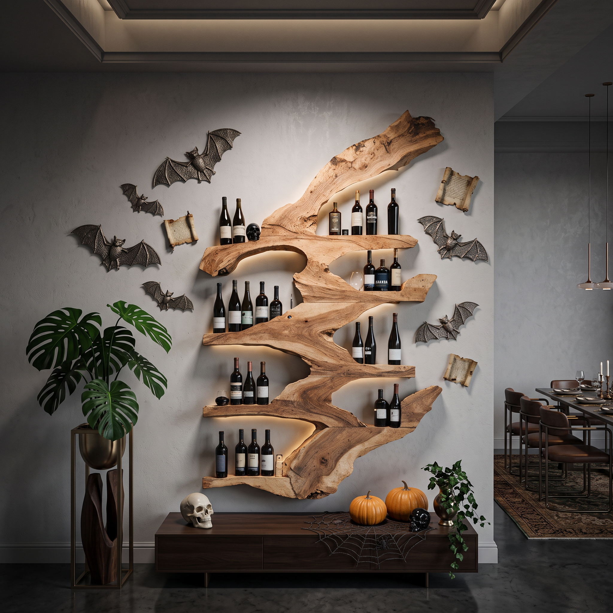 Modern Live Edge Wine Holder For Kitchen Halloween Furniture Ideas SILDTTRHWH003