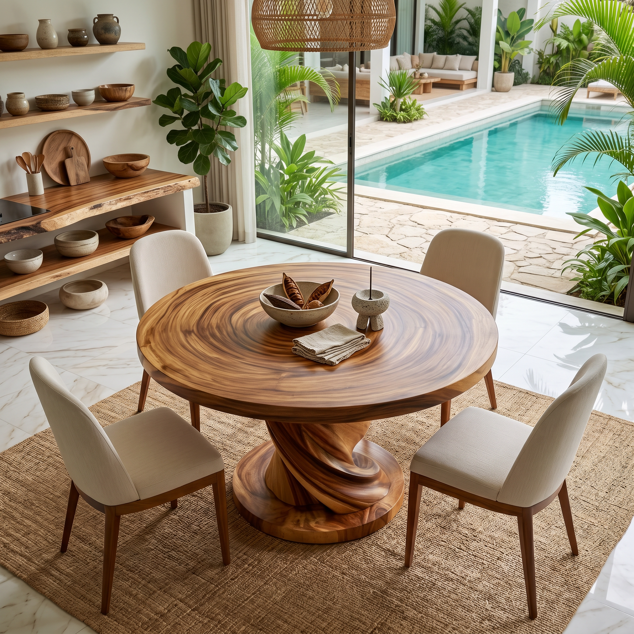Tropical Twist Base Breakfast Table For Bright Kitchen SILDTTRDN079