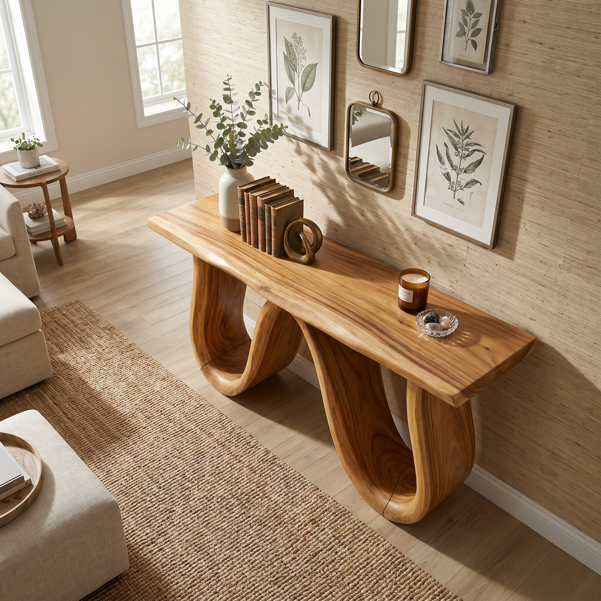 Organic Wood Hallway Table For Dining Room Furniture SILDTTRCS053