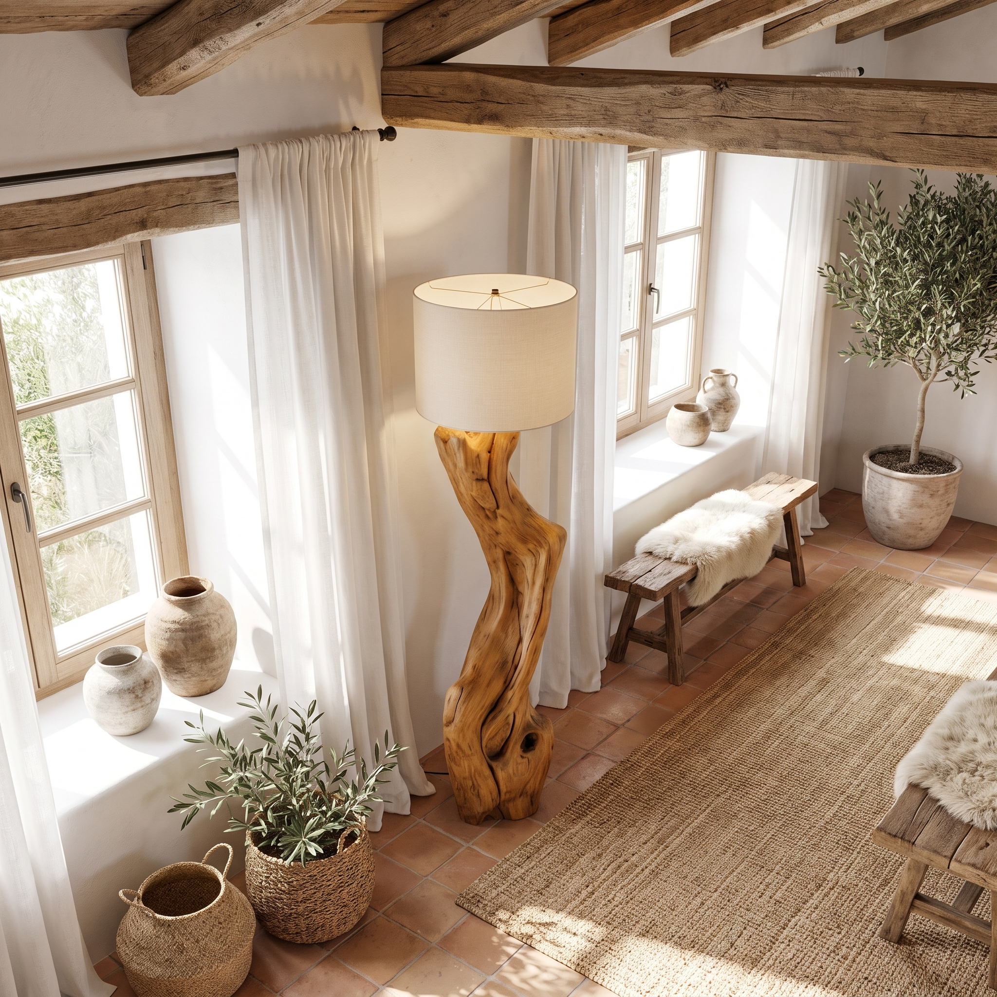 Sculptural Tree Floor Lamp For Living Room And Corner SINLSAFLP064