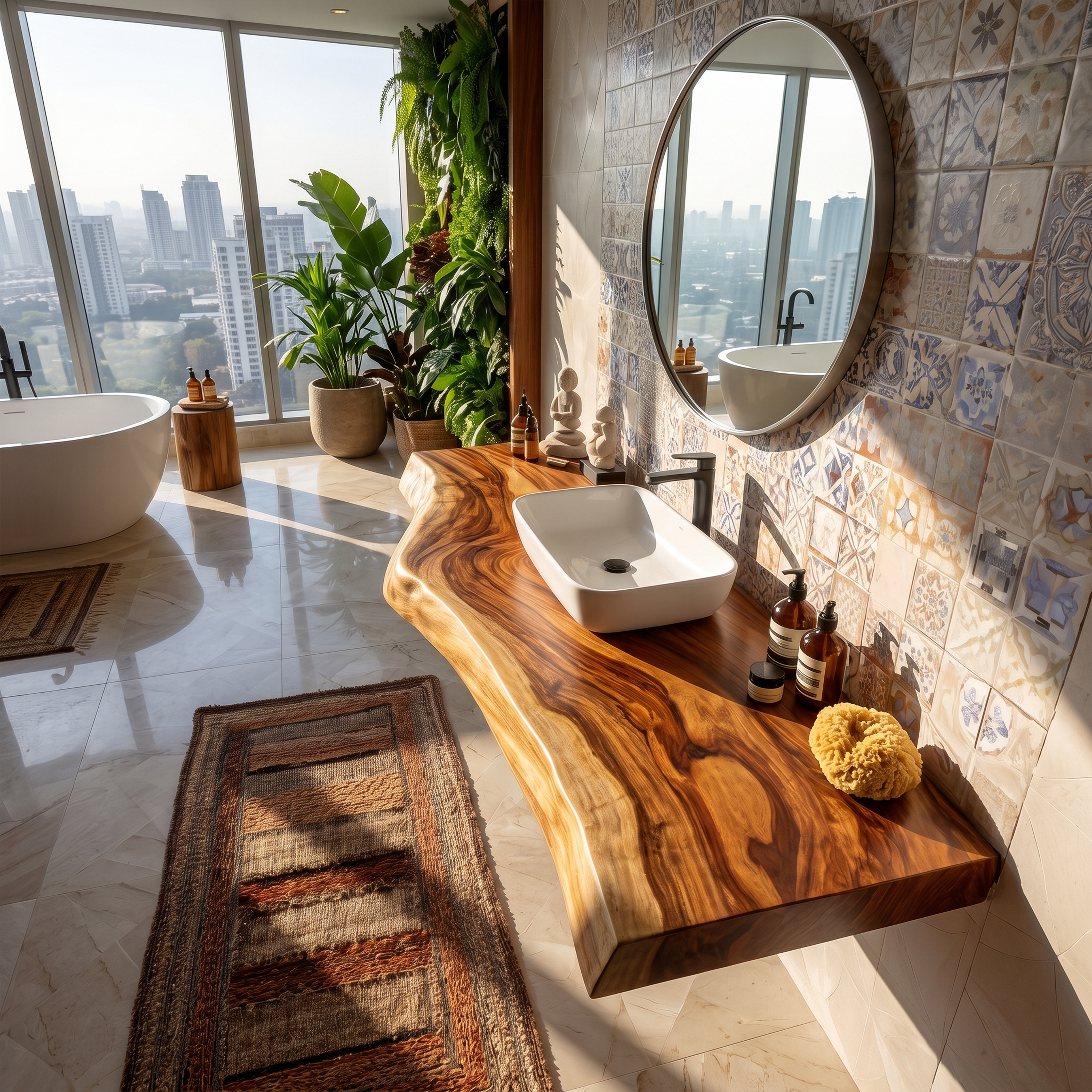 Modern Live Edge Bathroom Vanity Urban Penthouse SILDTTRBRV182