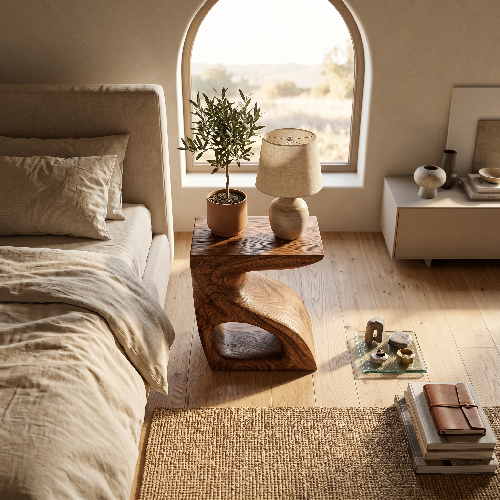 Modern Sculptural Side Table For Home Decor RTTHTTSTA032
