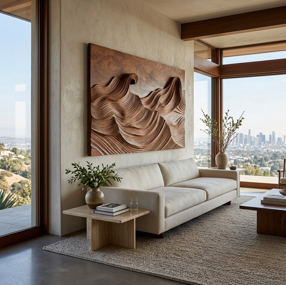 Organic Modern Wave Wood Wall Art For Wall Decor RTTHHNWA207