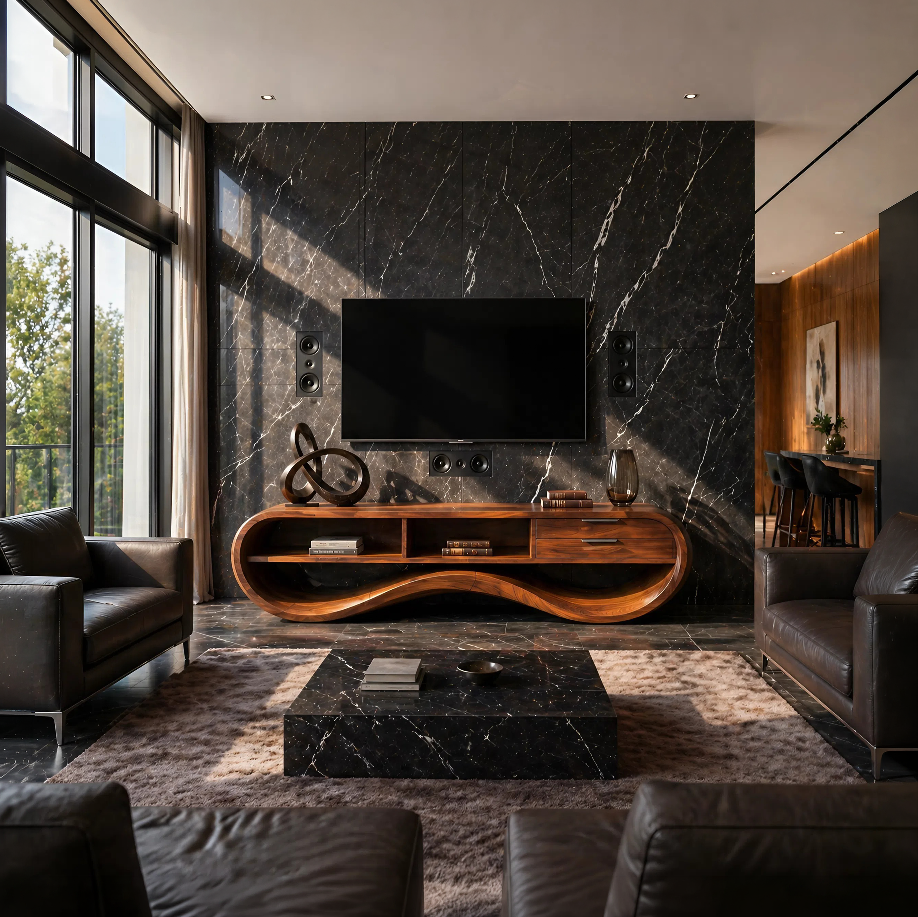 Modern Streamline TV Cabinet For Living Room Space SILDTTNTVC116