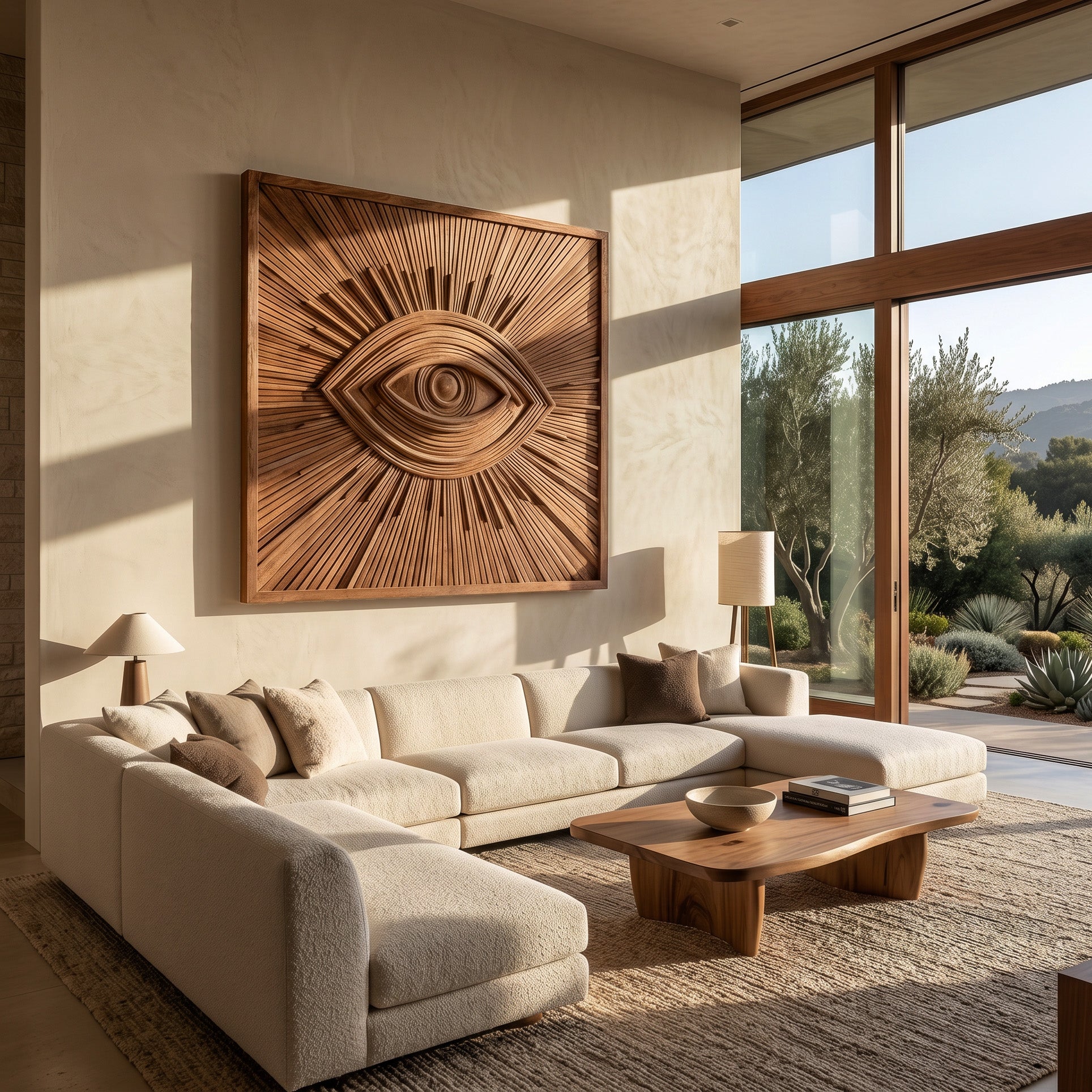 Modern Wooden Eye Wall Art For Living Room Decor RTTHHNWA194