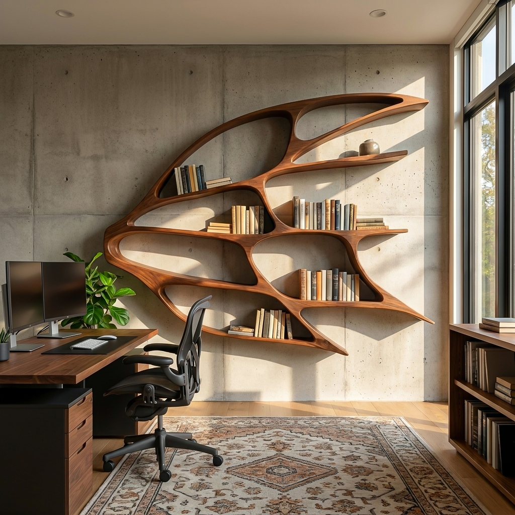 Handmade Wooden Wall Mounted Bookshelf For Home Living RTTHTTBS142