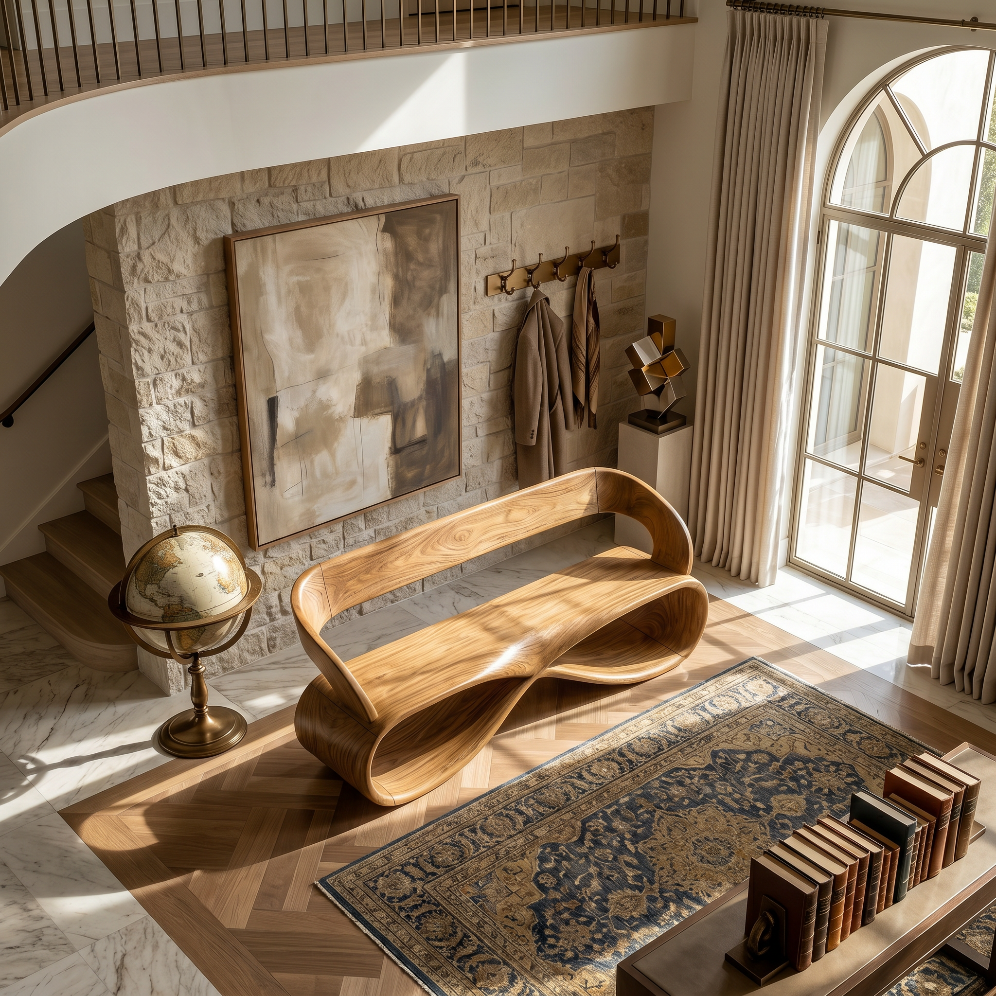 Luxury Solid Wood Bench Designer Interior SILDTTRBEN056