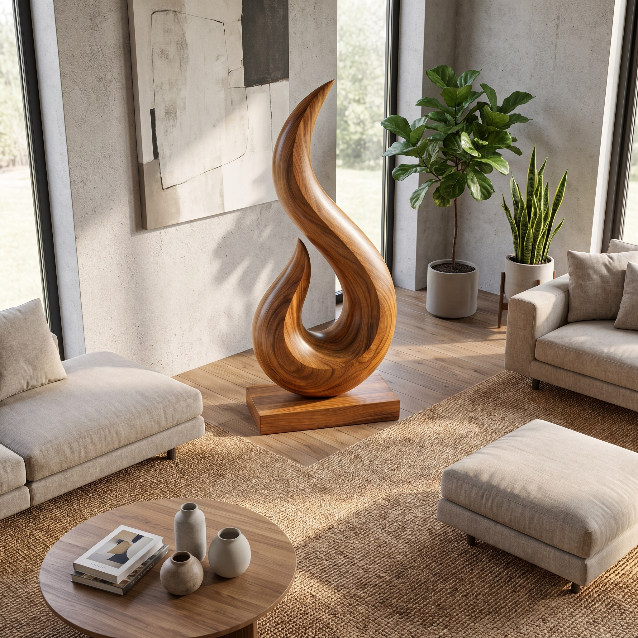 Handcrafted Abstract Sculpture For Outdoor Wall Design SILDTTRAS010