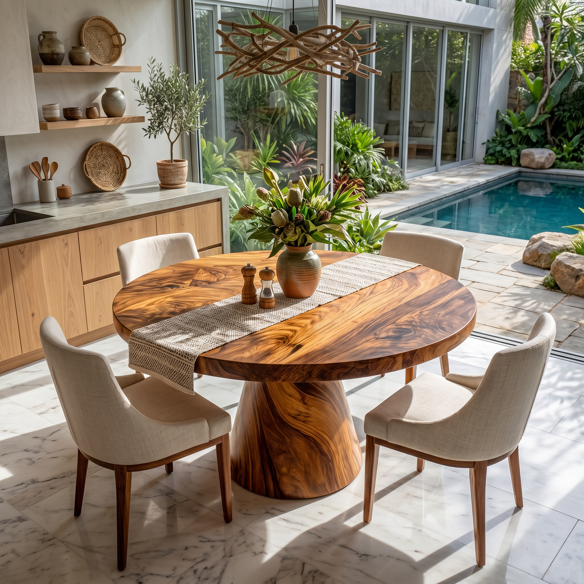Luxury Round Center Table For Wine Dining Room SILDTTRDN081