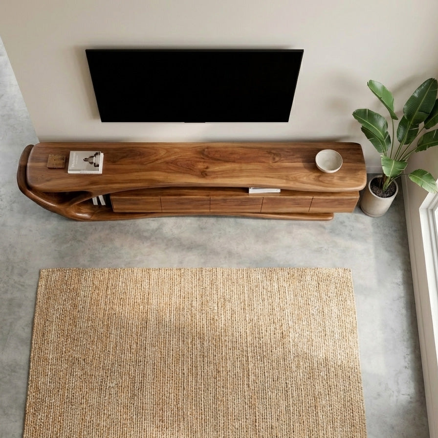 Contemporary Wooden TV Cabinet For Living Room Area RTTHHNTVC093