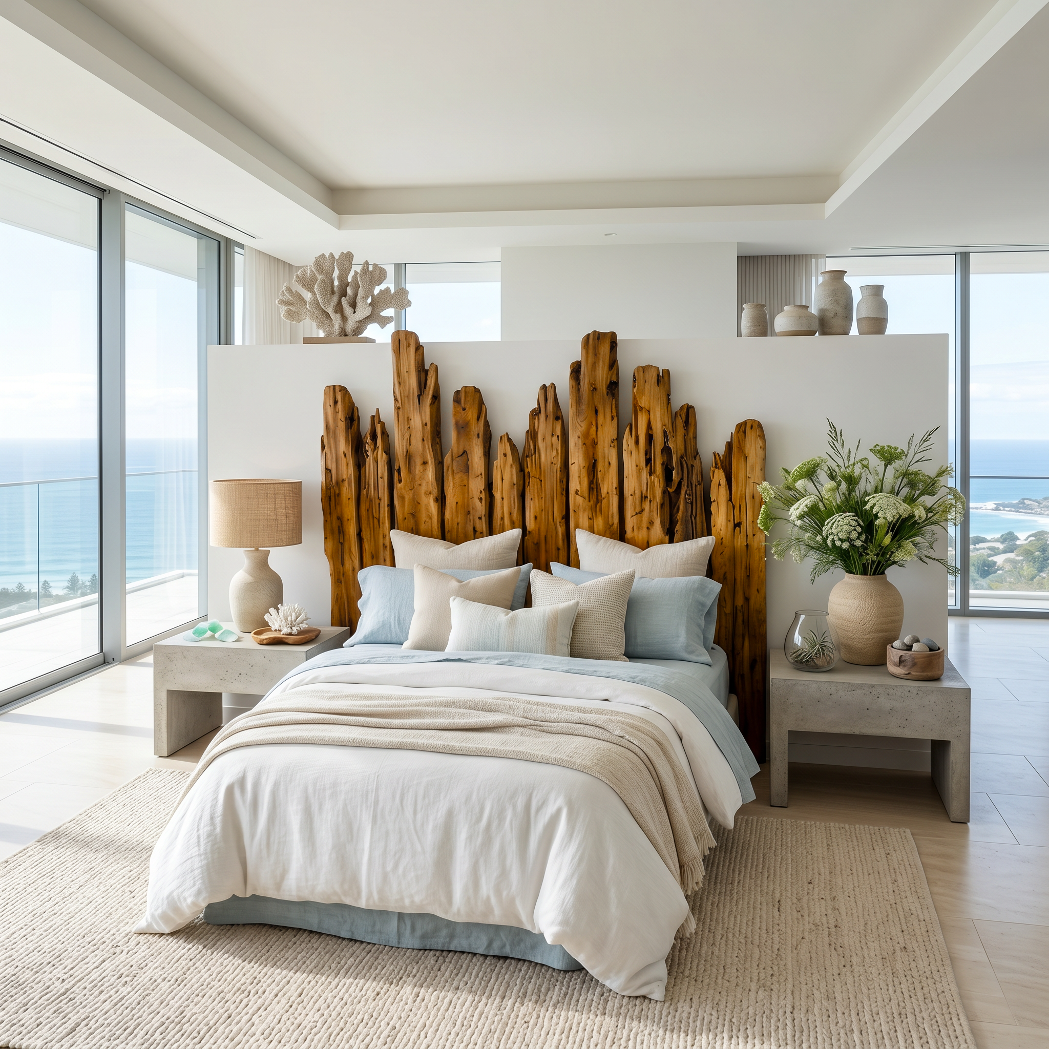 Rustic Skyline Headboard Wooden Bed Headboard For Bedroom SINLSAHB056