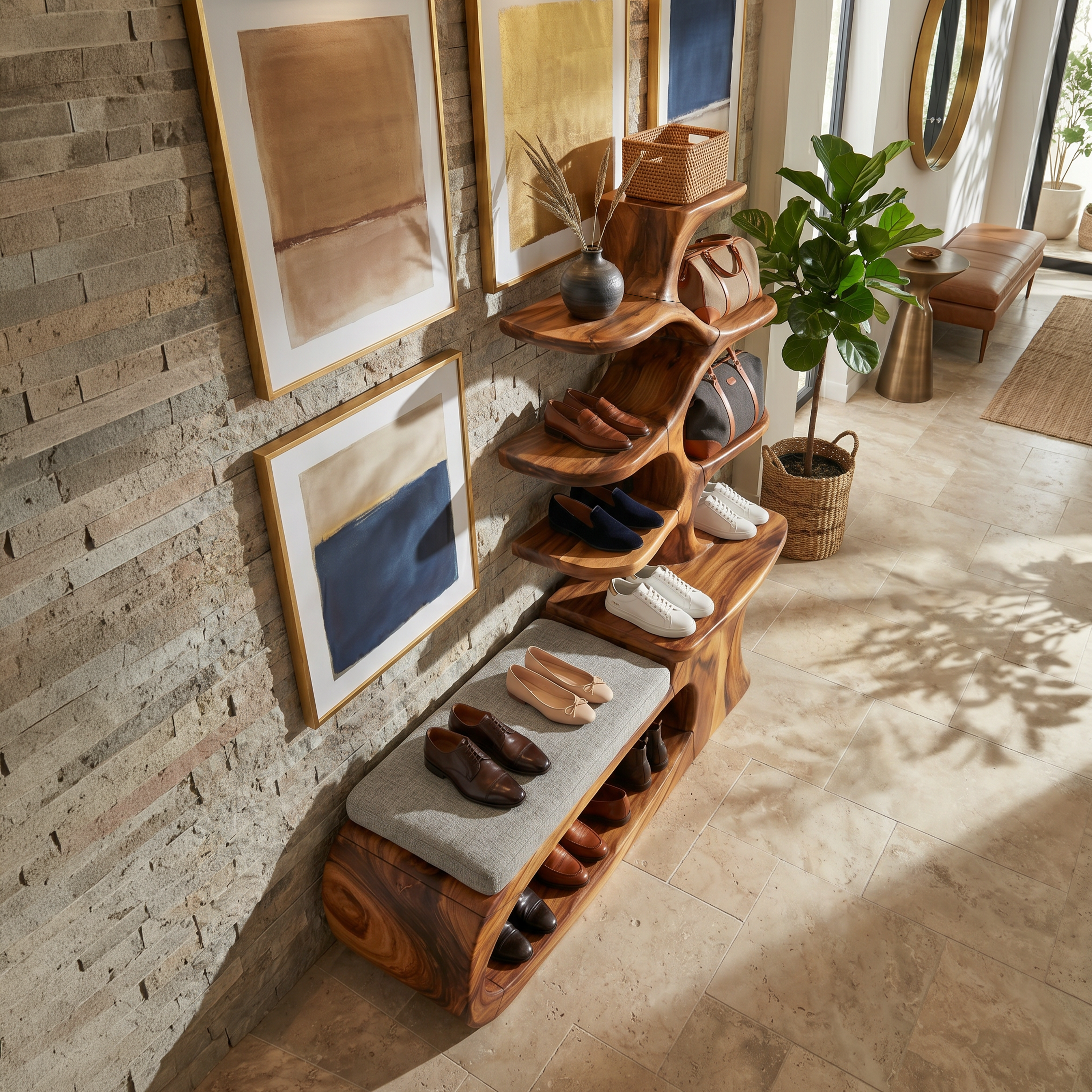 Japandi Shoe Rack Shelf For Hallway Closet Storage Section SILDTTRSHB011